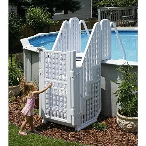 Easy Step Pool Access System With Safety Gate And ADA-Compliant Ramps - NE138 - Image 2 Easy Step Pool Access System With Safety Gate And ADA-Compliant Ramps - NE138 - Image 2