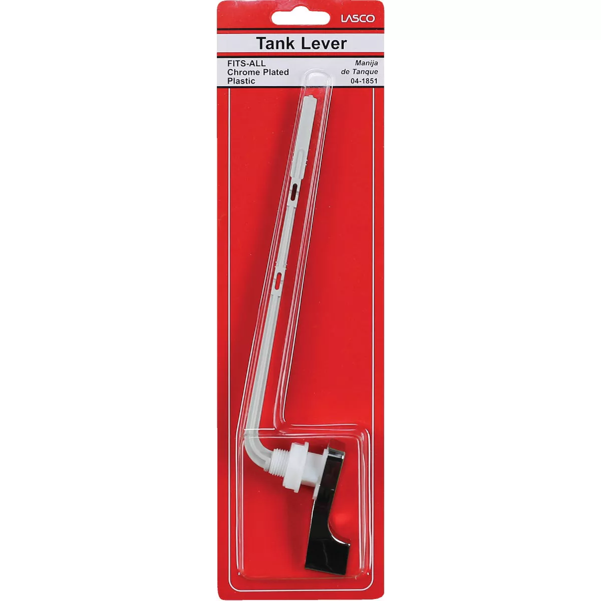 Lasco Universal Fit Chrome Tank Lever with Plastic Arm