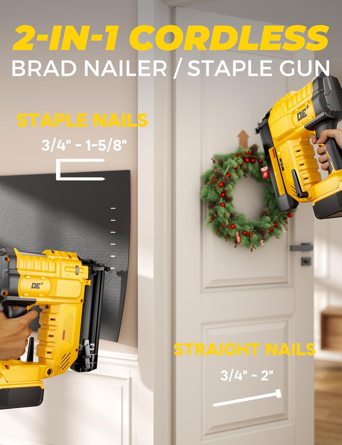DeForce 18GA Cordless Brad Nailer, 2