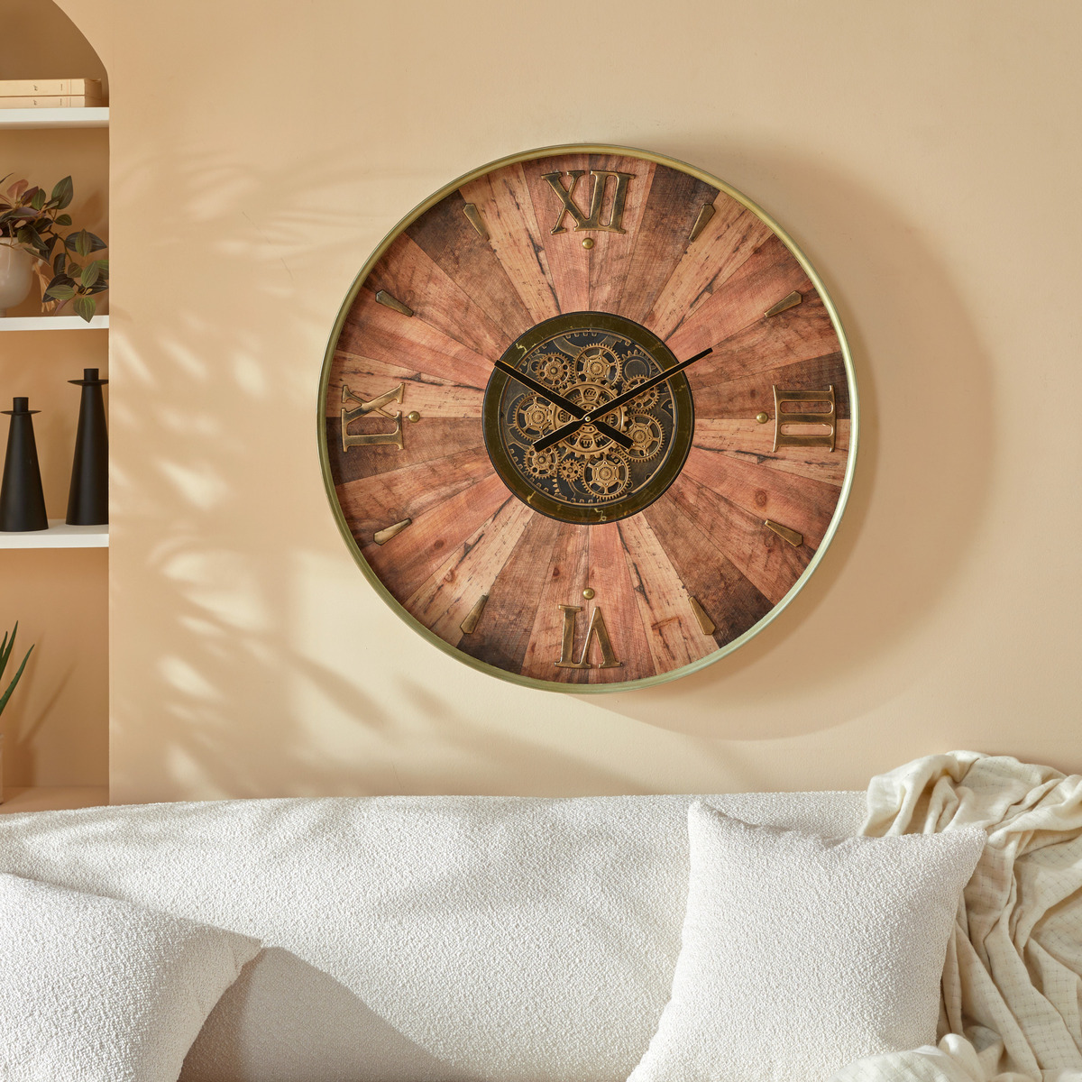 Clock "Keane" Brown, D. 80 cm