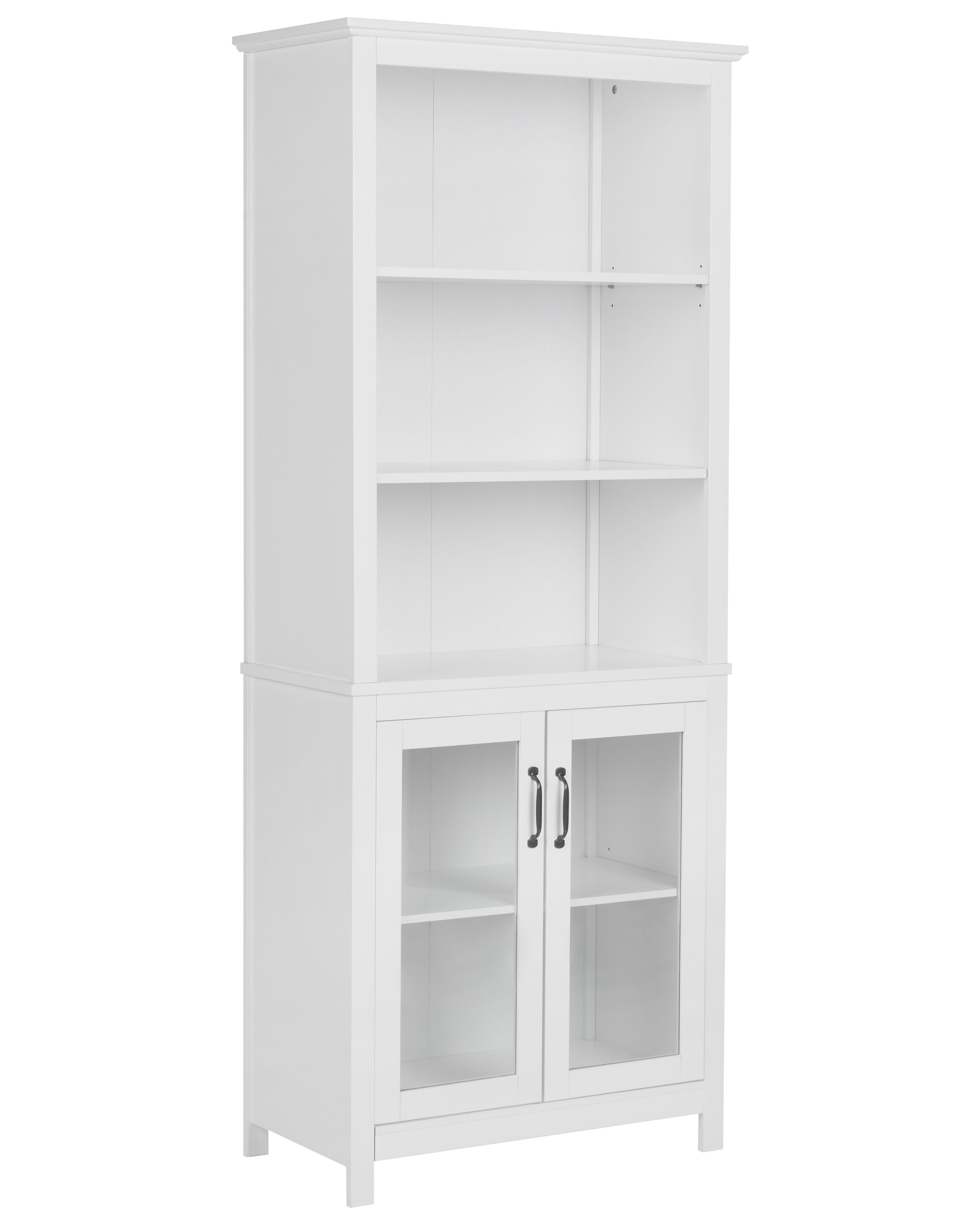 Glass Display Cabinet LUSBY 75 cm White