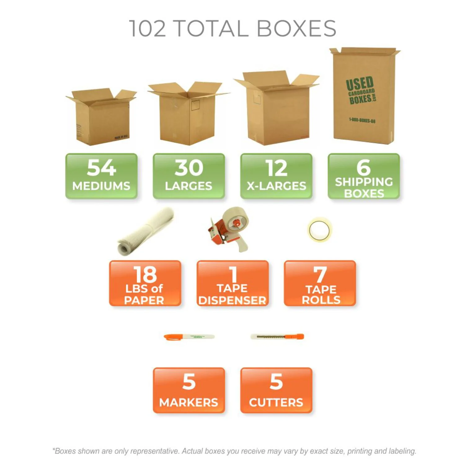 5 Bedroom Moving Kit - 96 Moving Boxes - Image 2