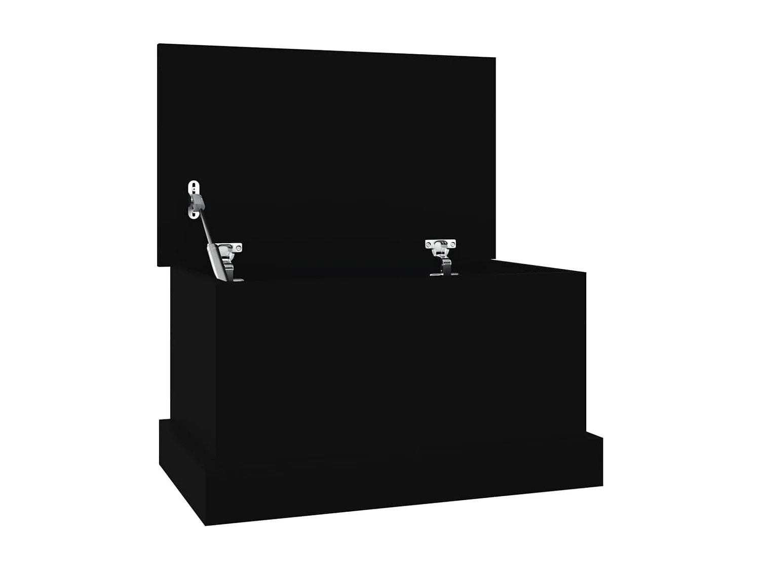Boîte de rangement noir 50x30x28 cm bois d'ingénierie