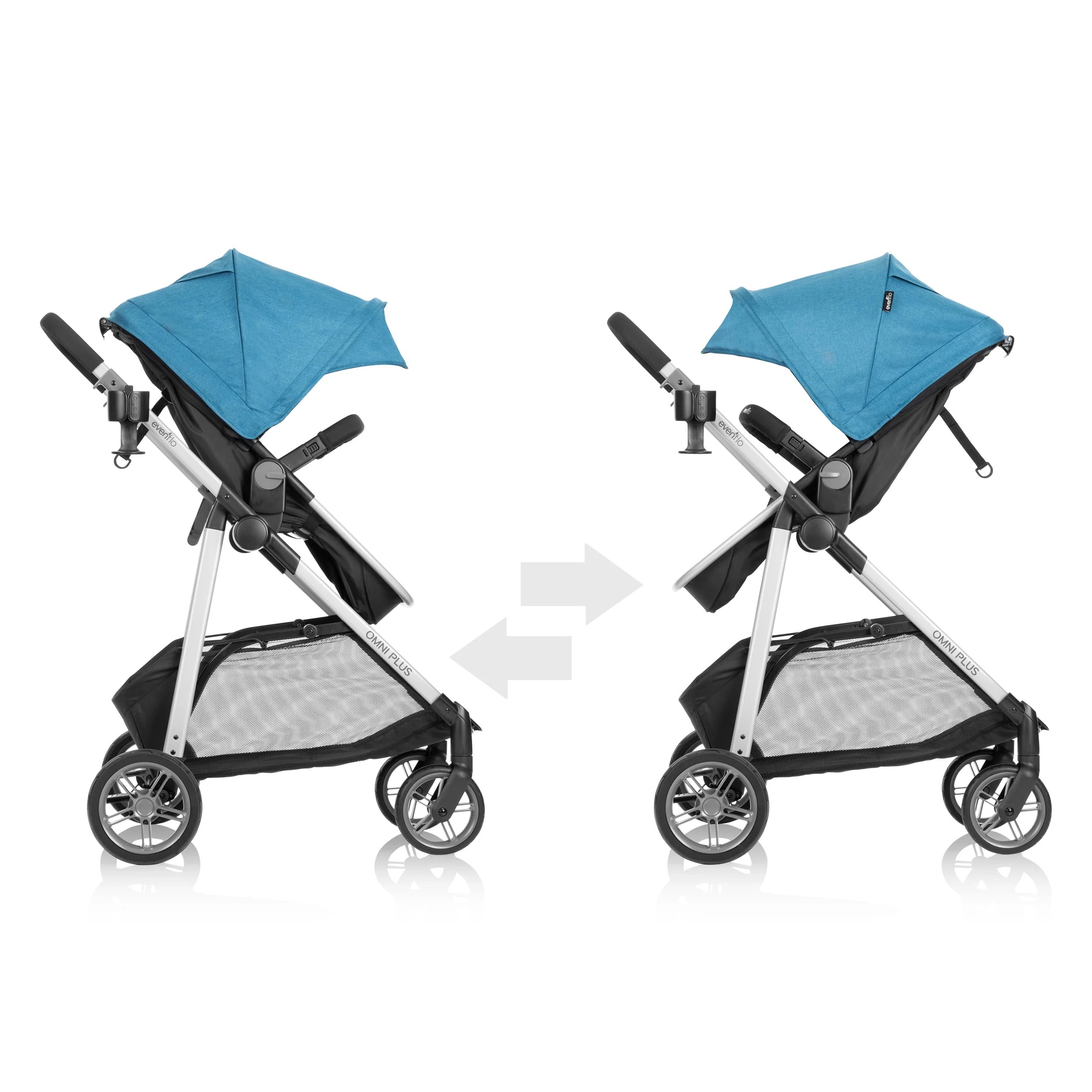 Evenflo Omni Plus Modular Travel System with LiteMax Sport Infant Car Seat, Mylar Gray, Unisex - Image 36