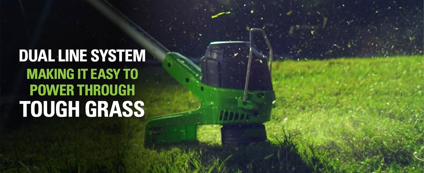 Greenworks 40V 12-Inch Cordless String Trimmer, Battery and Charger Not Included, BST4000 dual line system