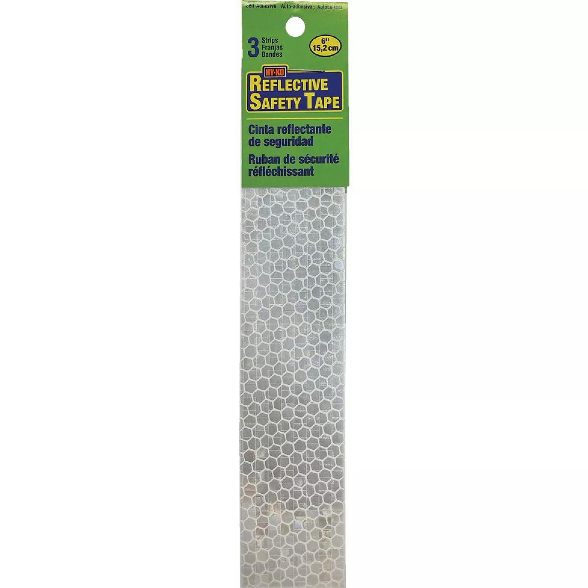 Hy-Ko 1 In. x 6 In. White Reflective Safety Tape Strips (3-Count)