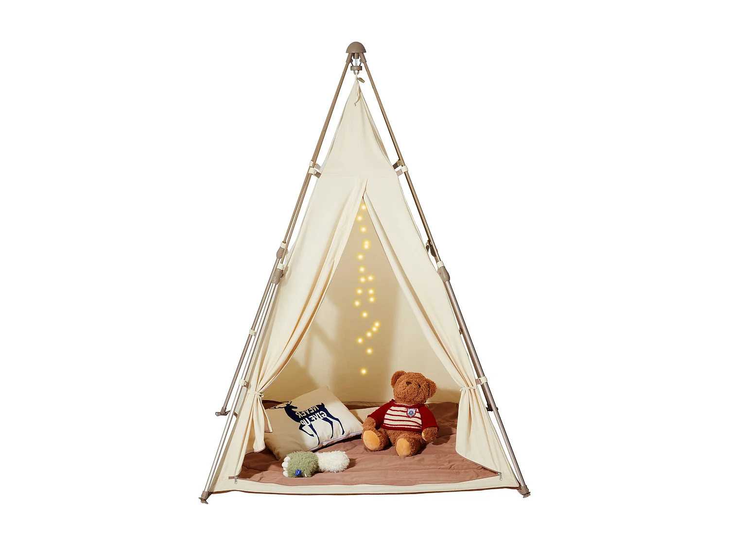 Tente de Jeu pour Enfants SucceBuy, Tente Tipi Pliable avec Tapis et Sac de Transport
