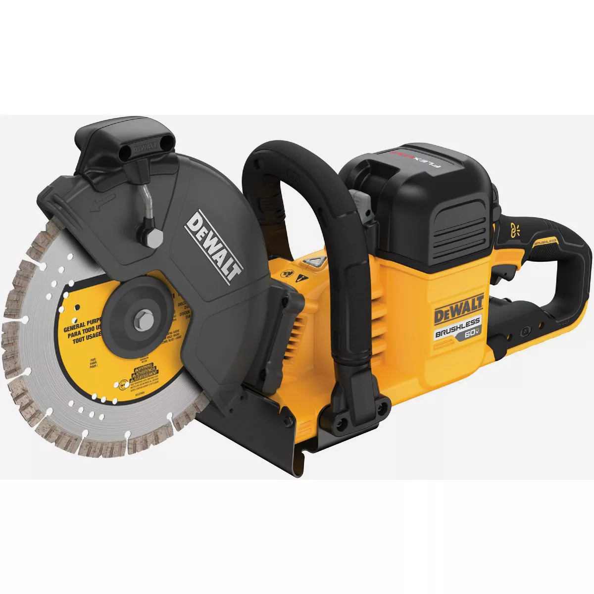 DEWALT FLEXVOLT 60V MAX Brushless 9 In. Cordless Cut-Off Saw Kit with (2) FLEXVOLT 9.0 Ah Batteries & Charger