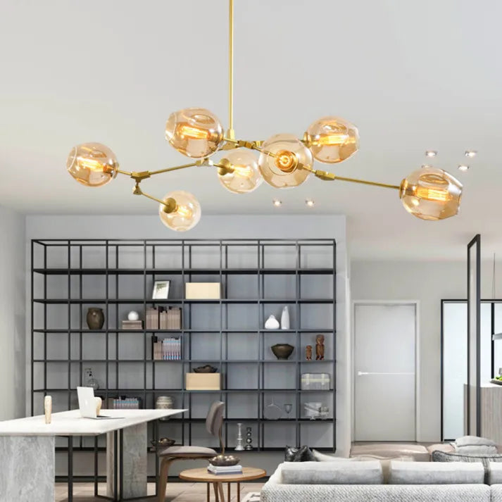 Sputnik Hanglamp met Glazen Bubbels - moderne uitstraling - unieke bubbels - sfeervolle verlichting -