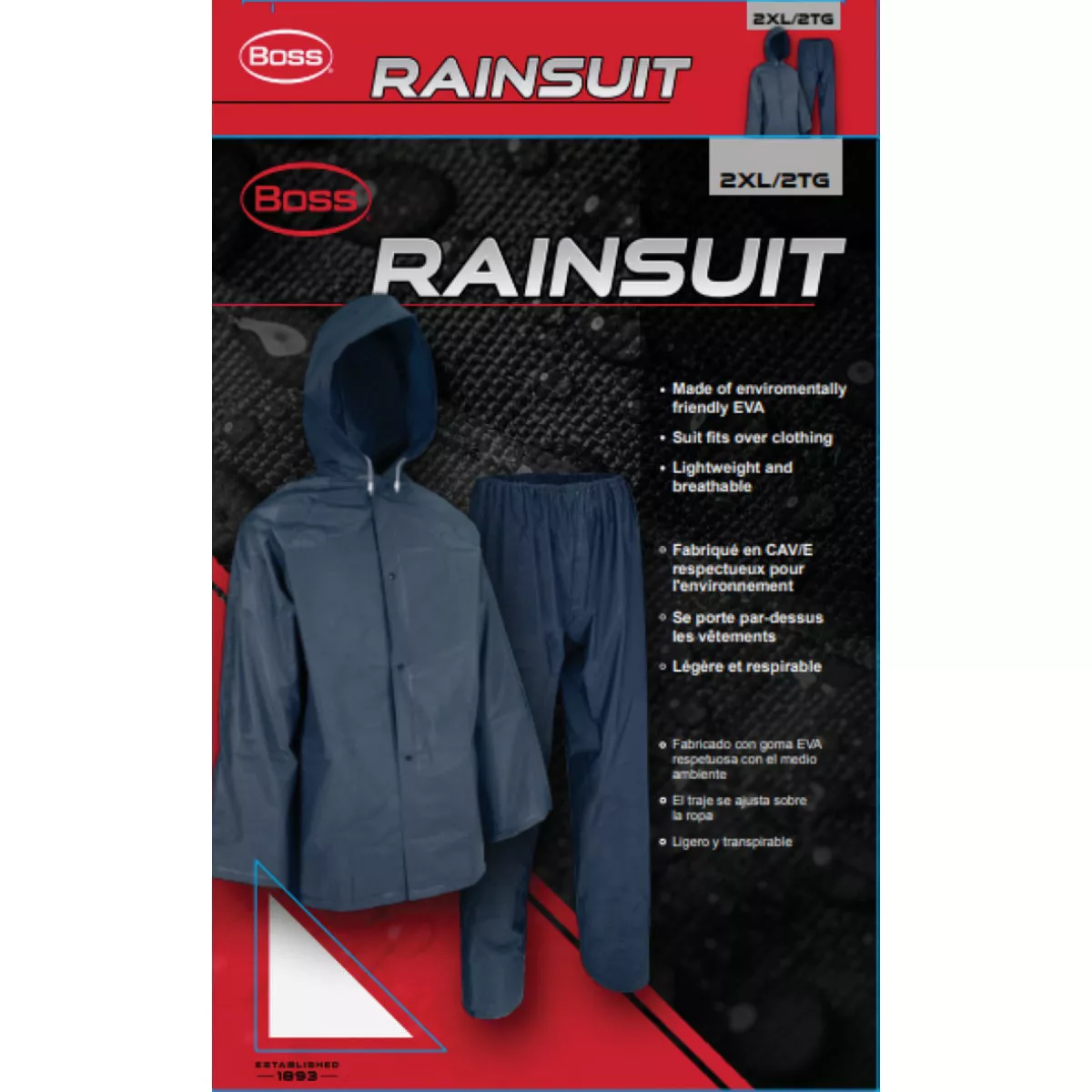 Boss 2XL EVA Rain Suit