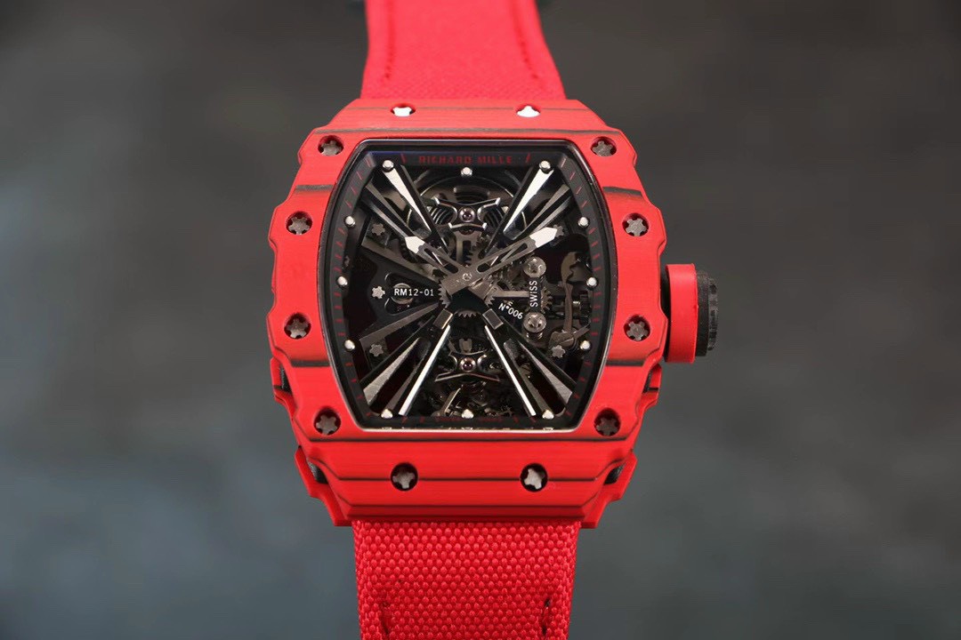 Richard Mille Best Replica Watch RM12-01 Tourbillon Carbon Red 40mm - Top club