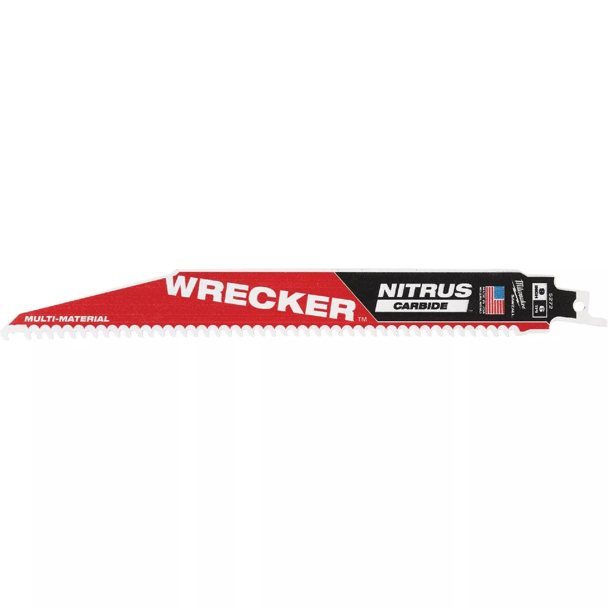 Milwaukee SAWZALL The WRECKER 9 In. 6 TPI Multi-Material Demolition Reciprocating Saw Blade with Nitrus Carbide Teeth