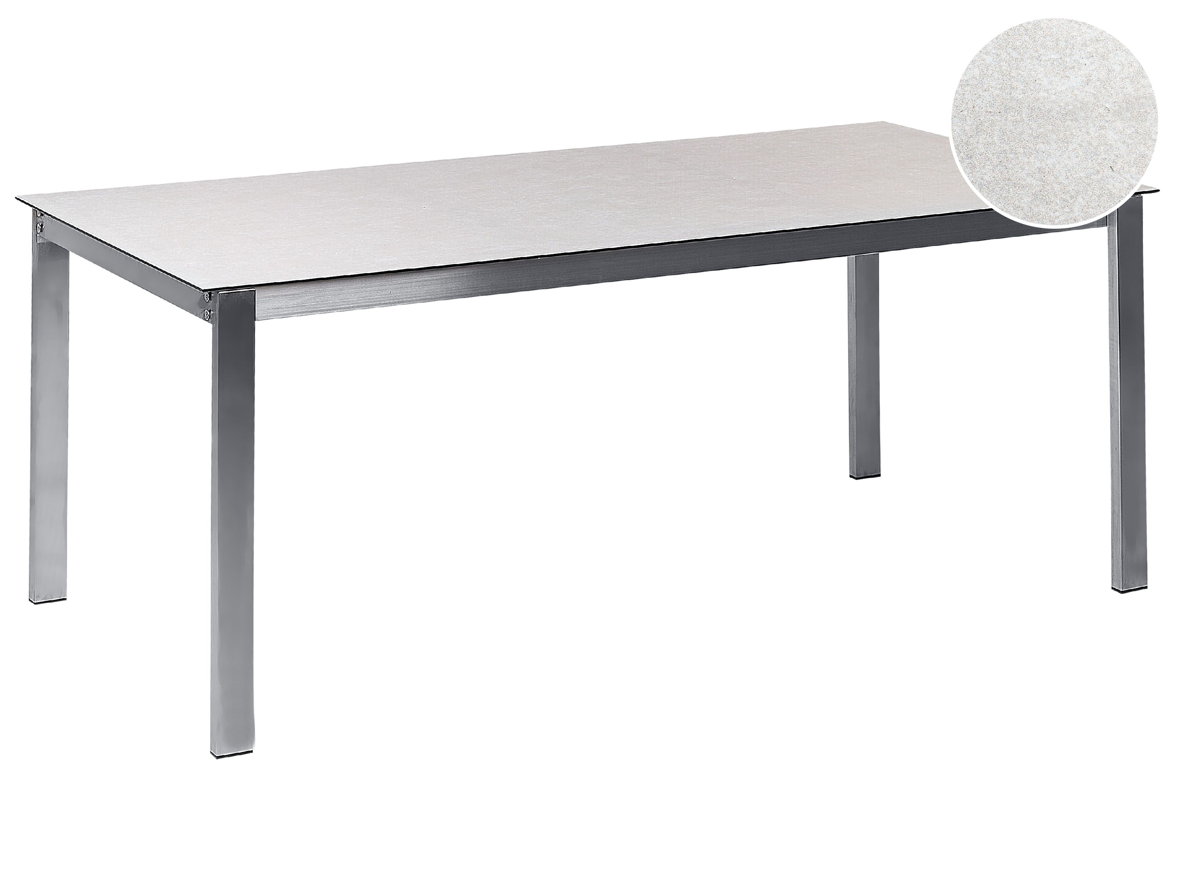 Garden Dining Table COSOLETO 180 cm 90 cm Glass White