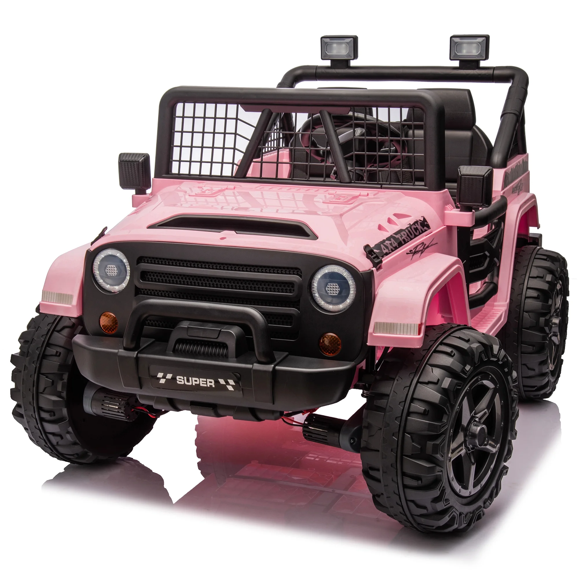 Joyracer 4WD 24 Volt Ride on Toys, 2 Seater Power Car wheels UTV with 800W Motors, Remote Control, Bluetooth Music, Spring Suspension, LED Light, Pink - Image 43