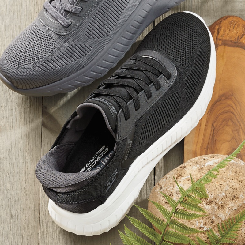 BOBS Men's Slip-Ins Bobs Sport Squad Shoe by Skechers - MIDNIGHT VELVET CATALOG