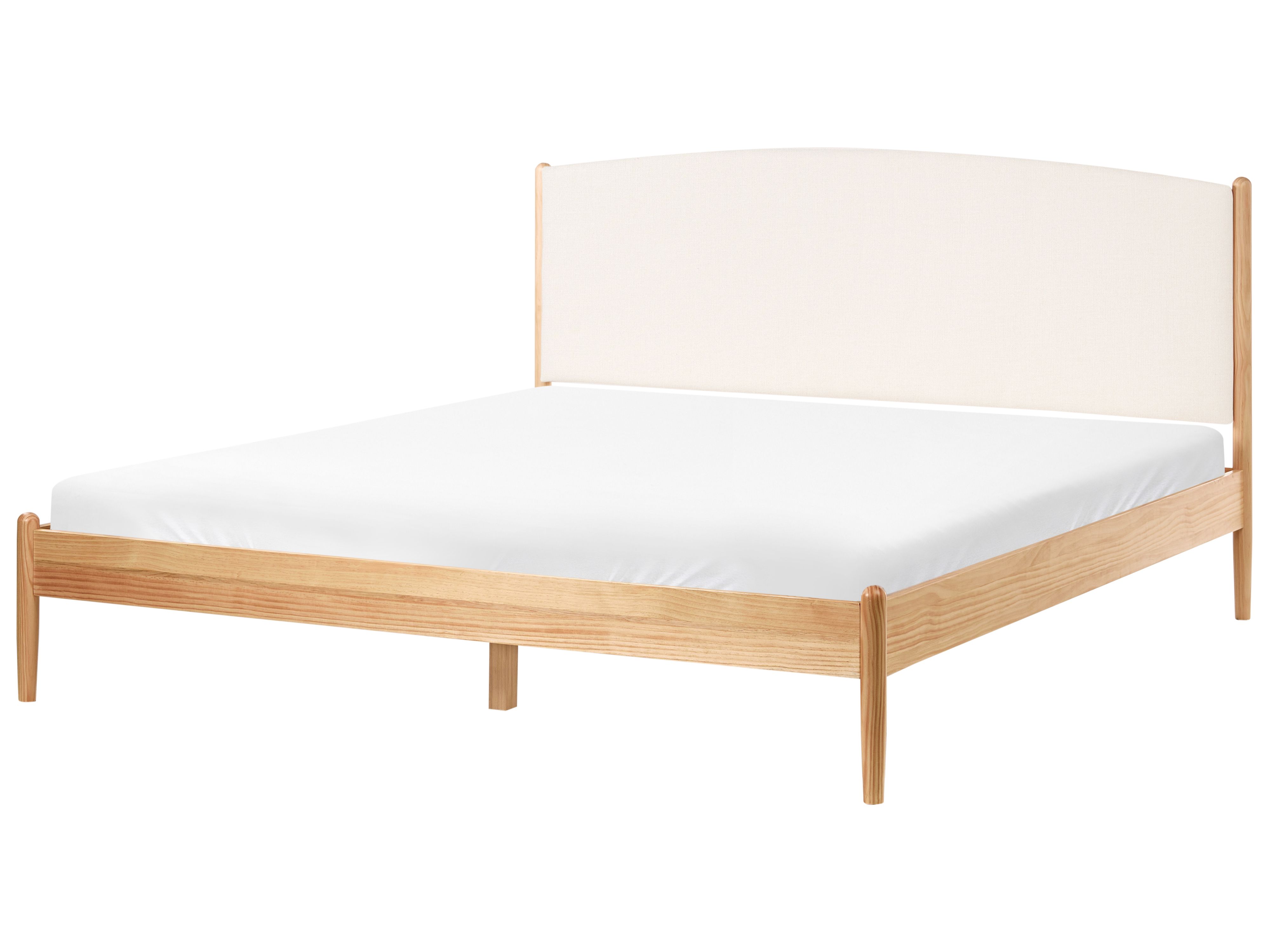 Bed Pine Wood CLAIRAC 180 x 200 cm (EU Super King) Light Brown