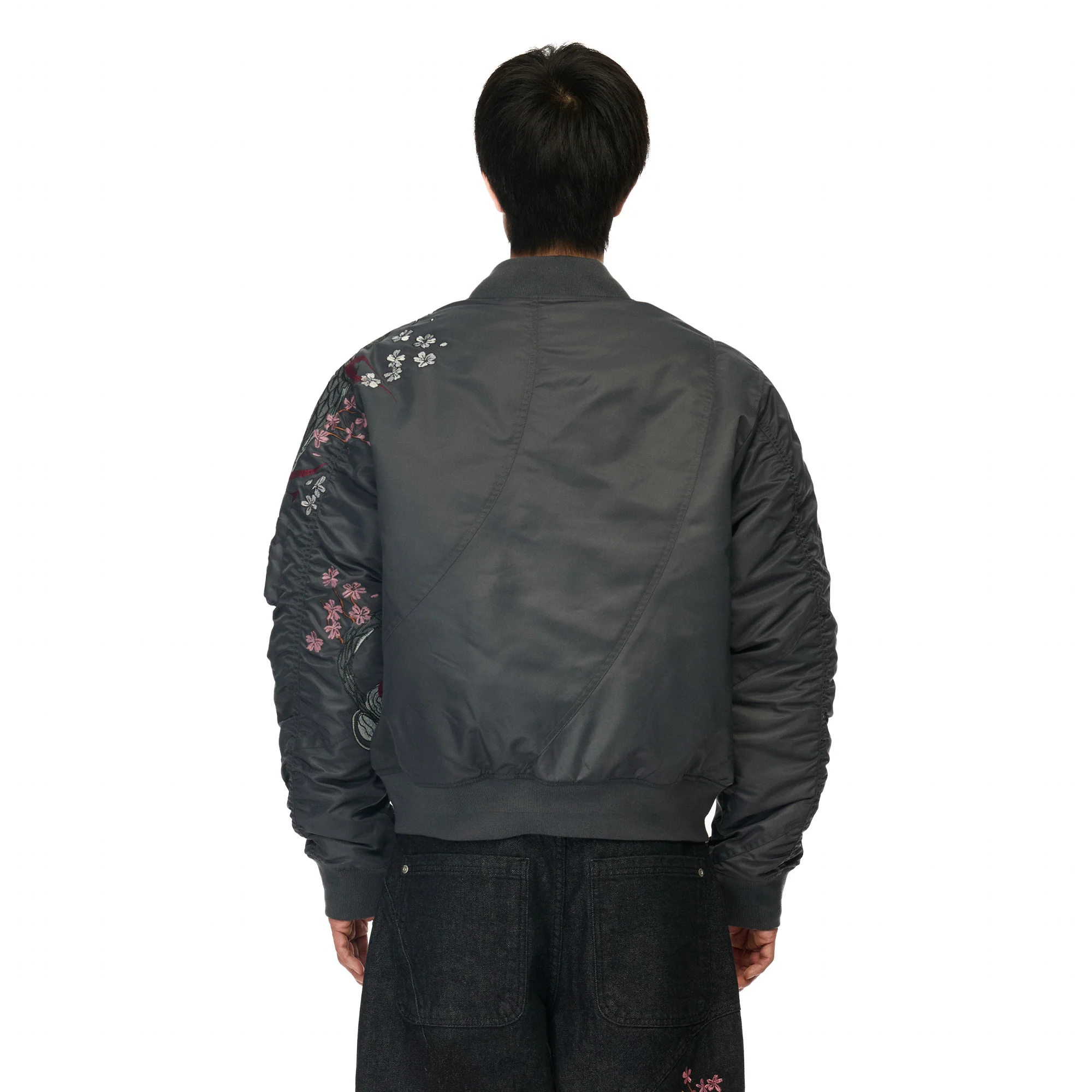"yakuza v2" bomber Jacket dark grey