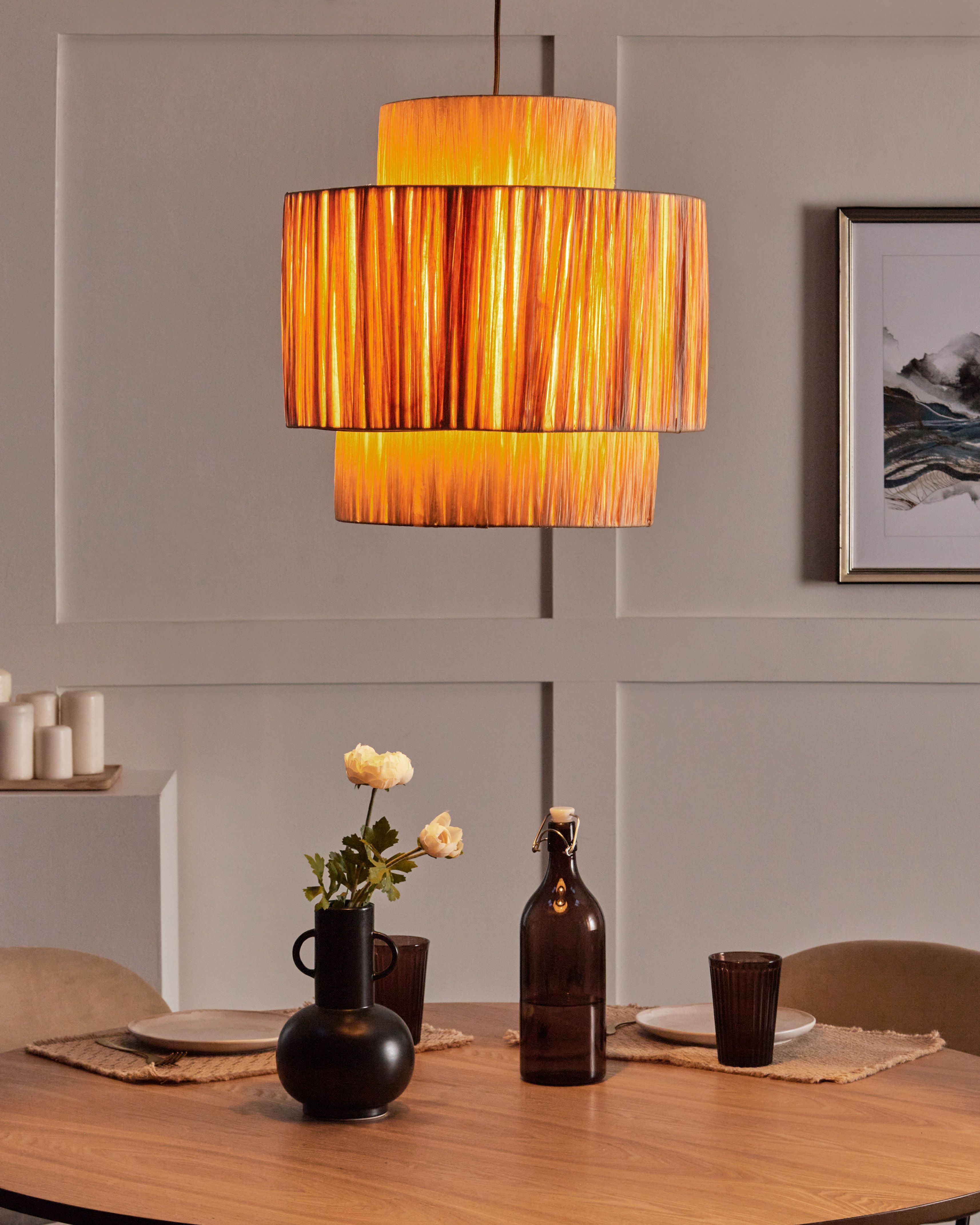 Pendant Lamp MAGECH Wicker Natural