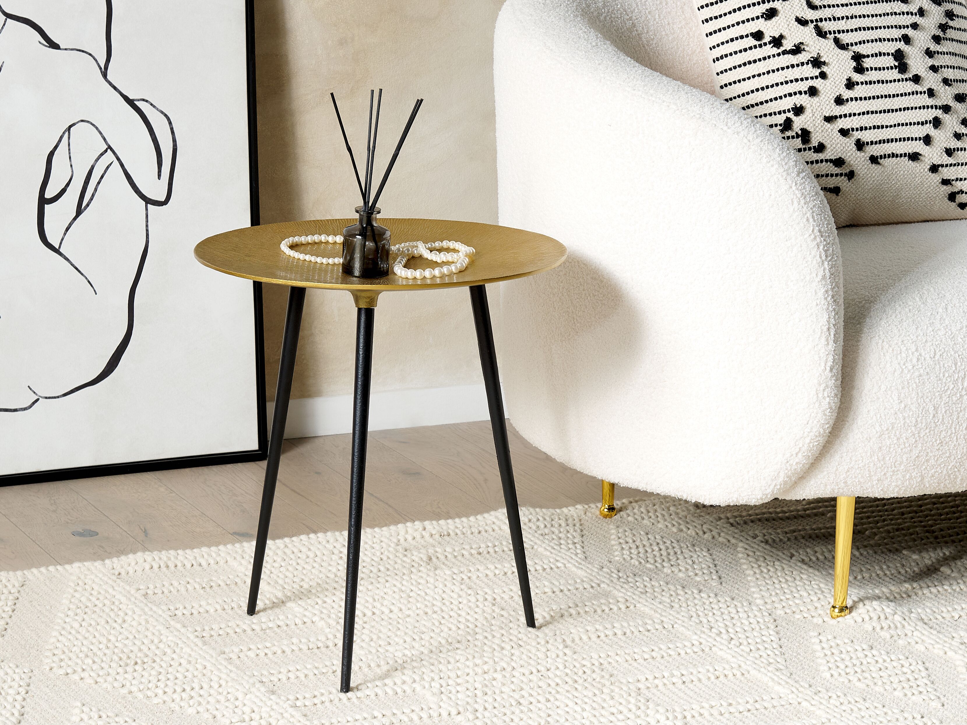 Side Table WAIPU Metal Gold