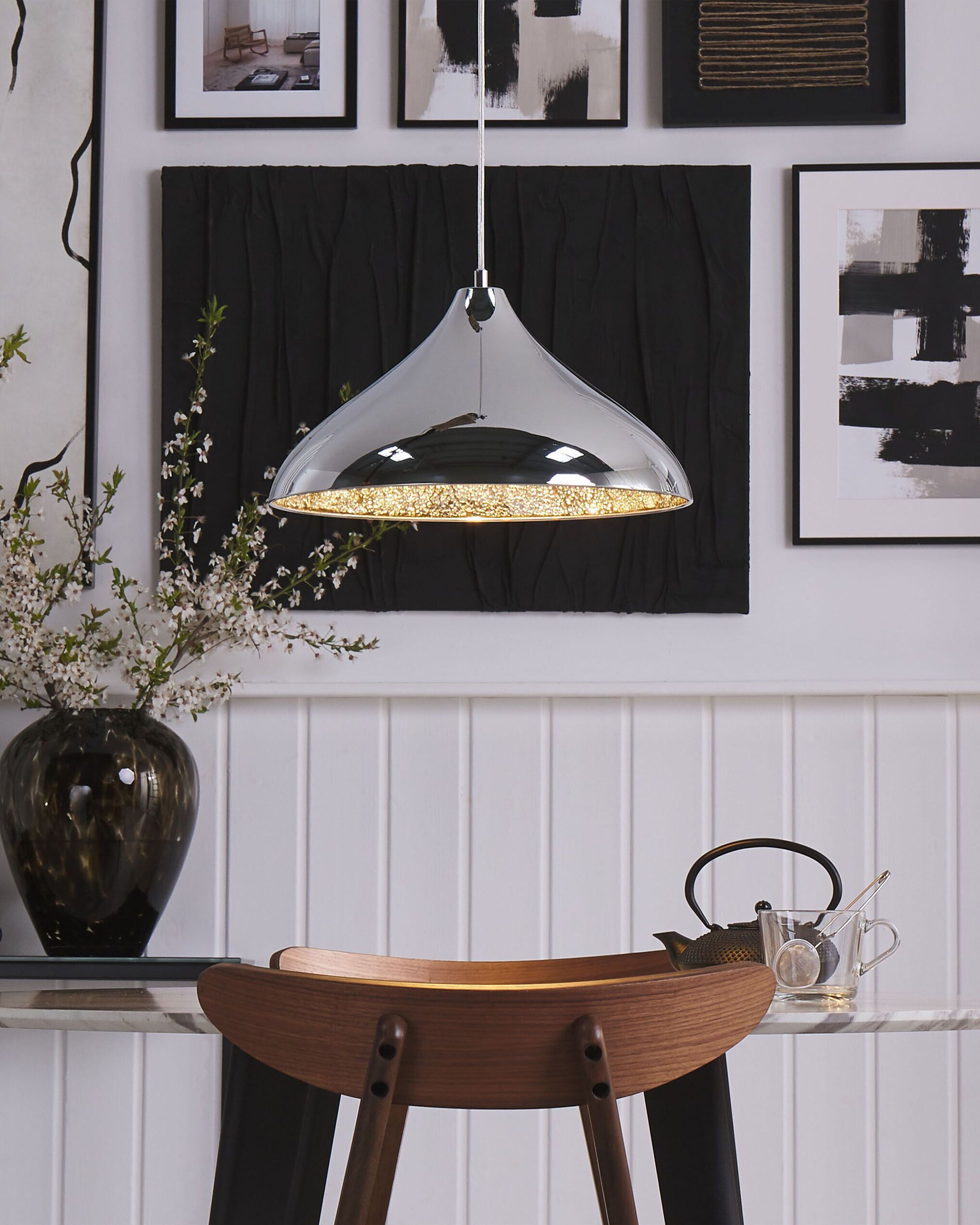 Pendant Lamp ISKAR Metal Silver