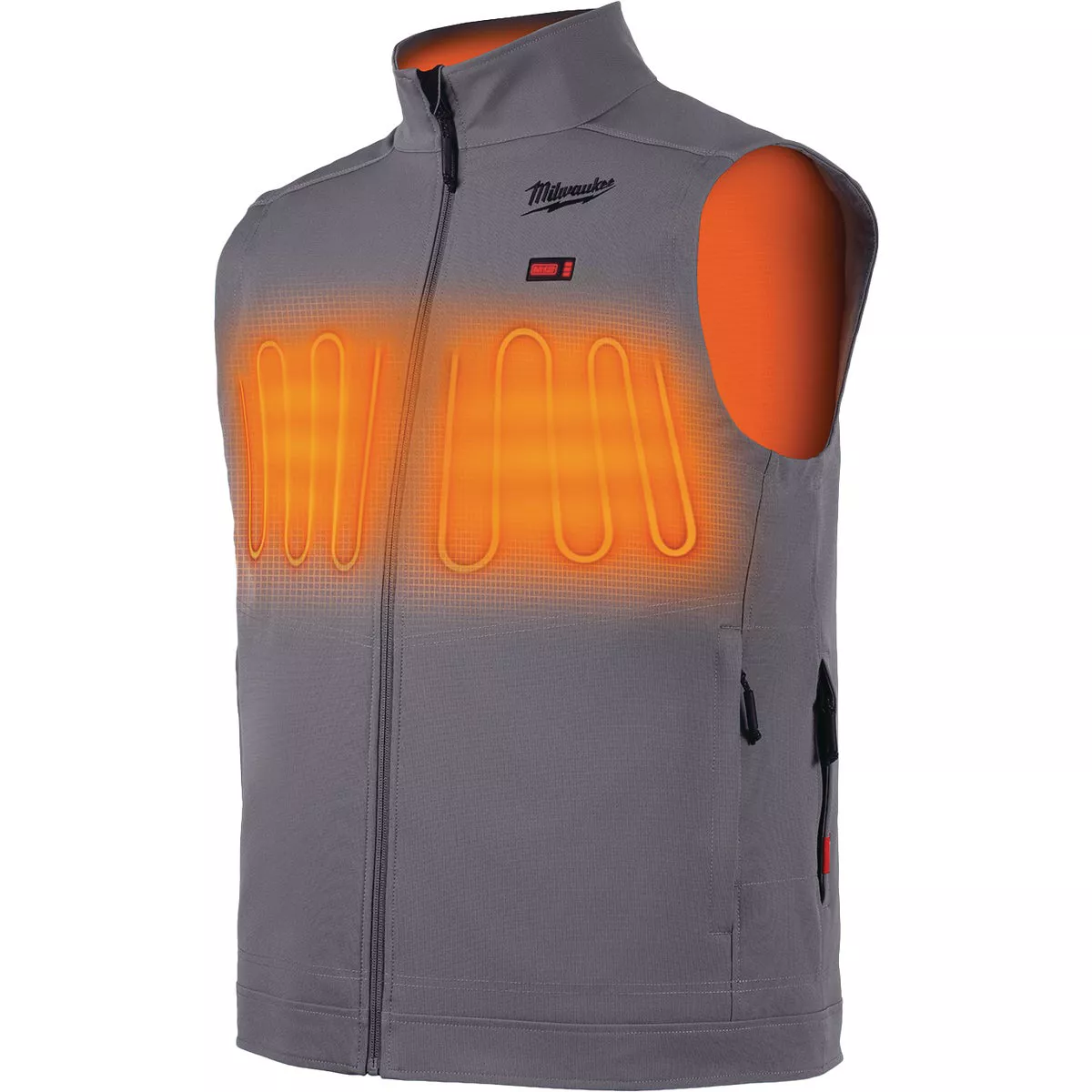 Milwaukee M12 TOUGHSHELL Men's Gray Cordless Heated Vest, XL