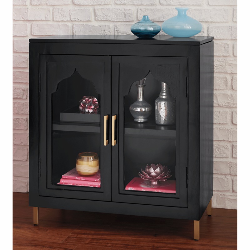 Glossy Black Cabinet - MIDNIGHT VELVET CATALOG