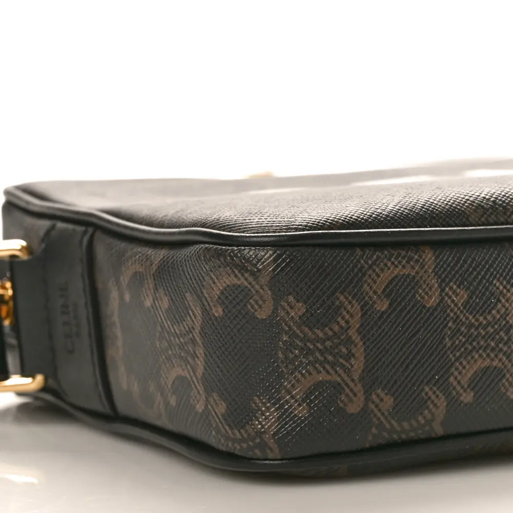 Superfake Black Celine Medium Messenger Handbag Replica1:1High-quality replica