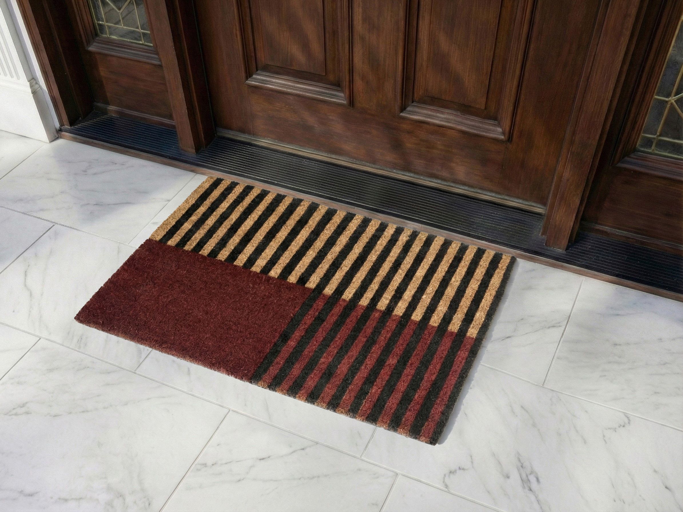 Doormat TUKSUK Brown/ Beige 50 x 80 cm Coir