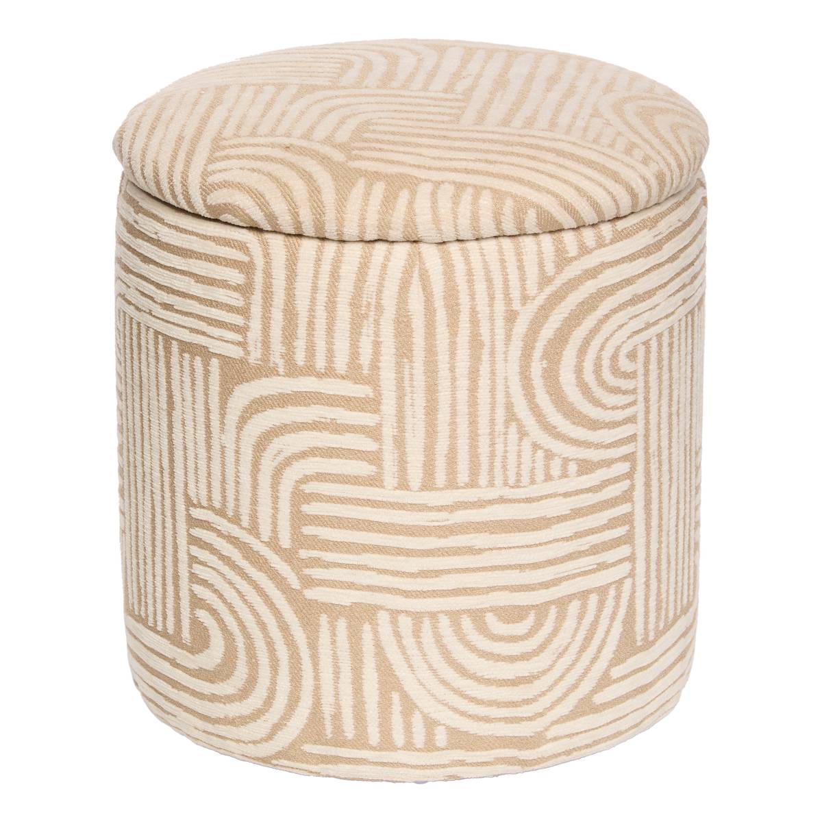 Ottoman Storage "Nubo" Beige, D.31 cm