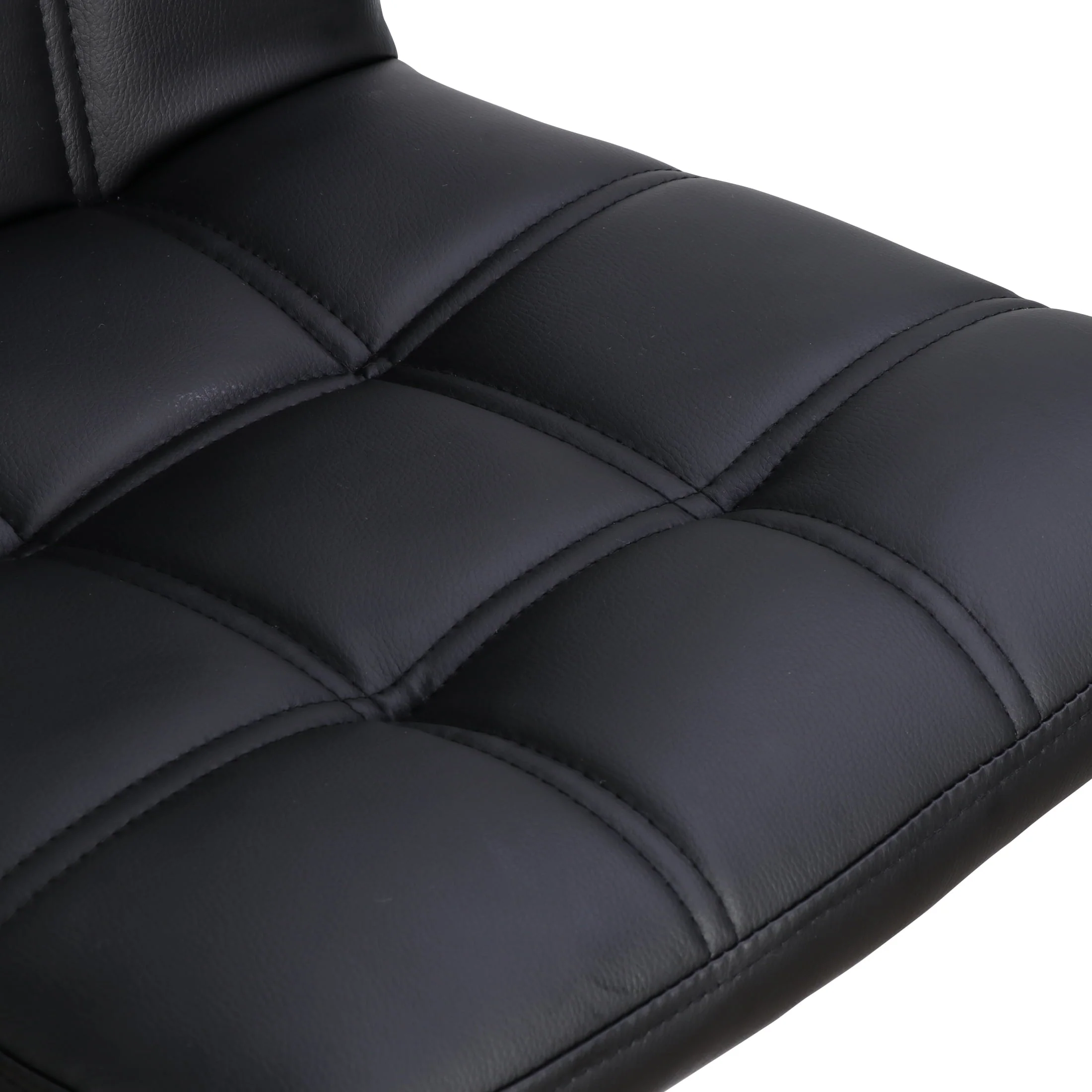 ZENY Set of 4 Bar Stool Soft Cushion Metal Frame 24-32" Swivel Chair, Black - Image 3