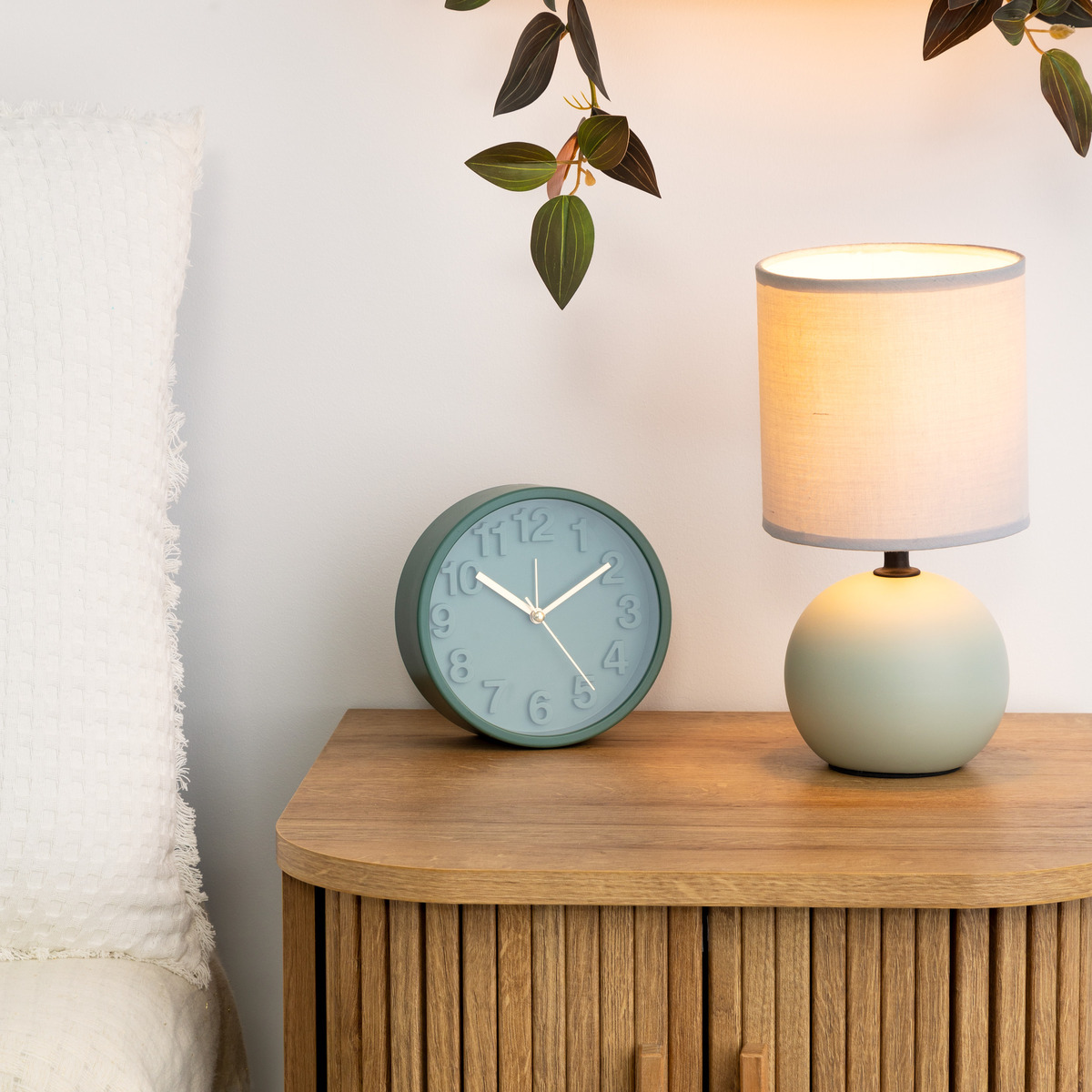 Ceramic lamp "Tim&eacute;o" Mouse grey matt, H.25 cm