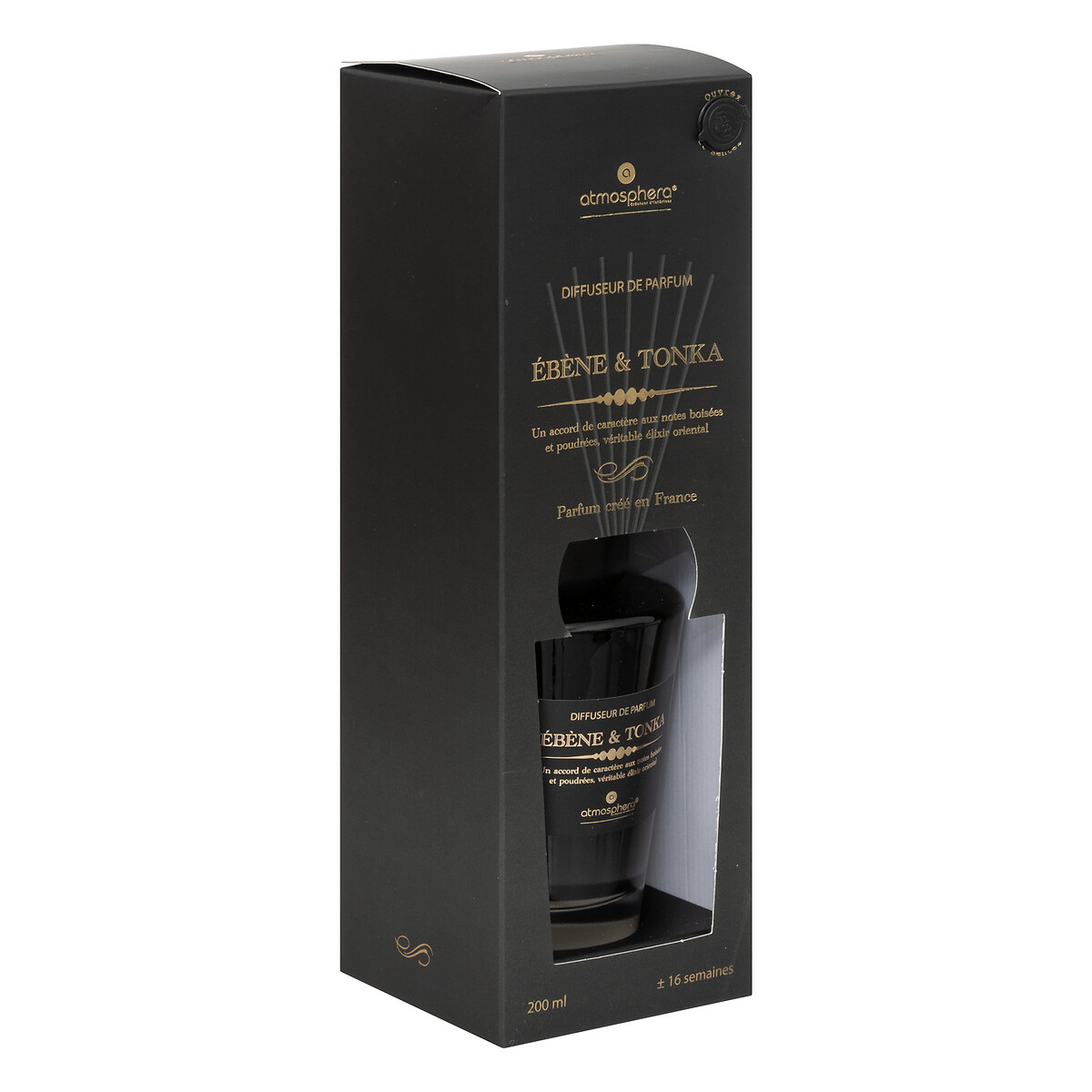 "Alma" fragrance diffuser Ebony and tonka, 200ml
