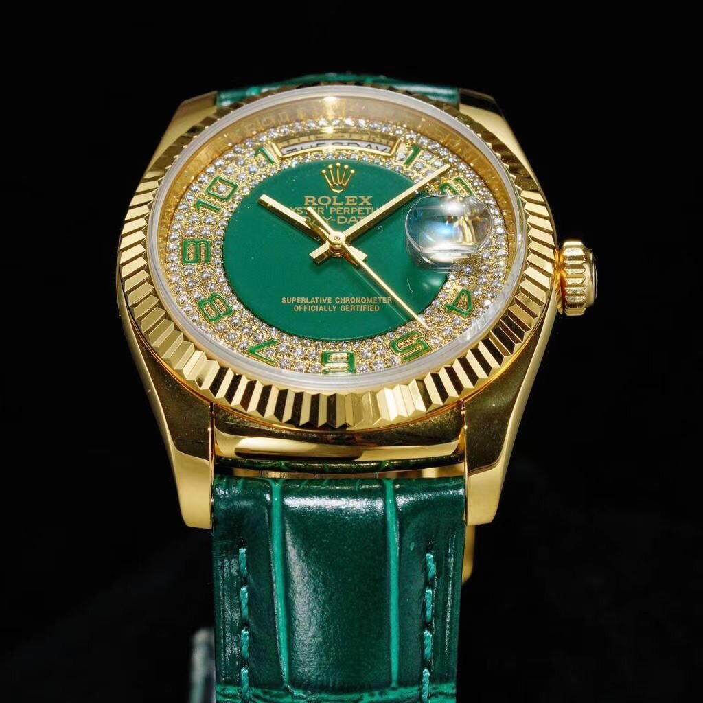ROLEX day-date 36mm-green enameled starry sky(1:1 replica) - Elite Watch Atelier