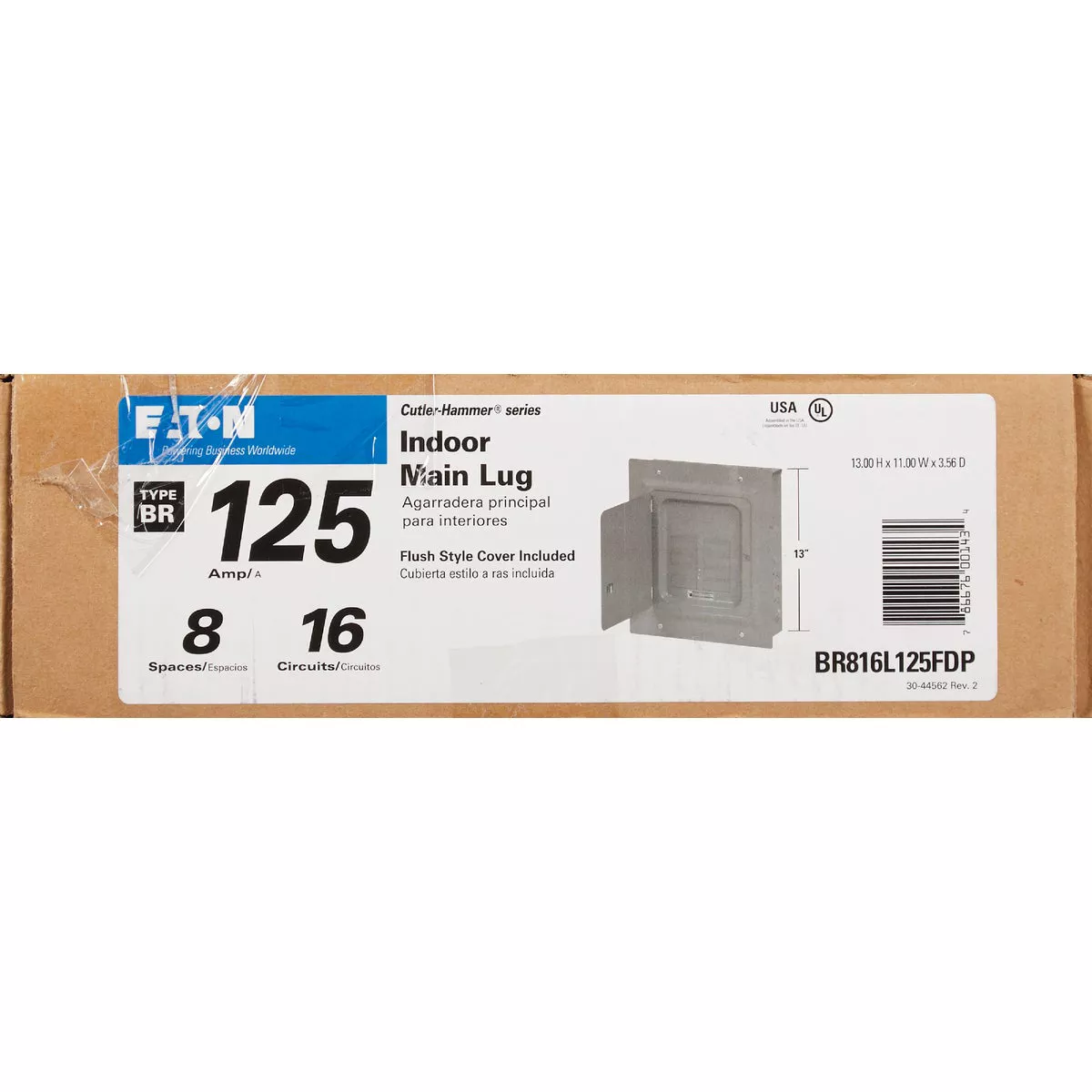 Eaton BR 125A 8-Space 16-Pole Indoor Main Lug Load Center