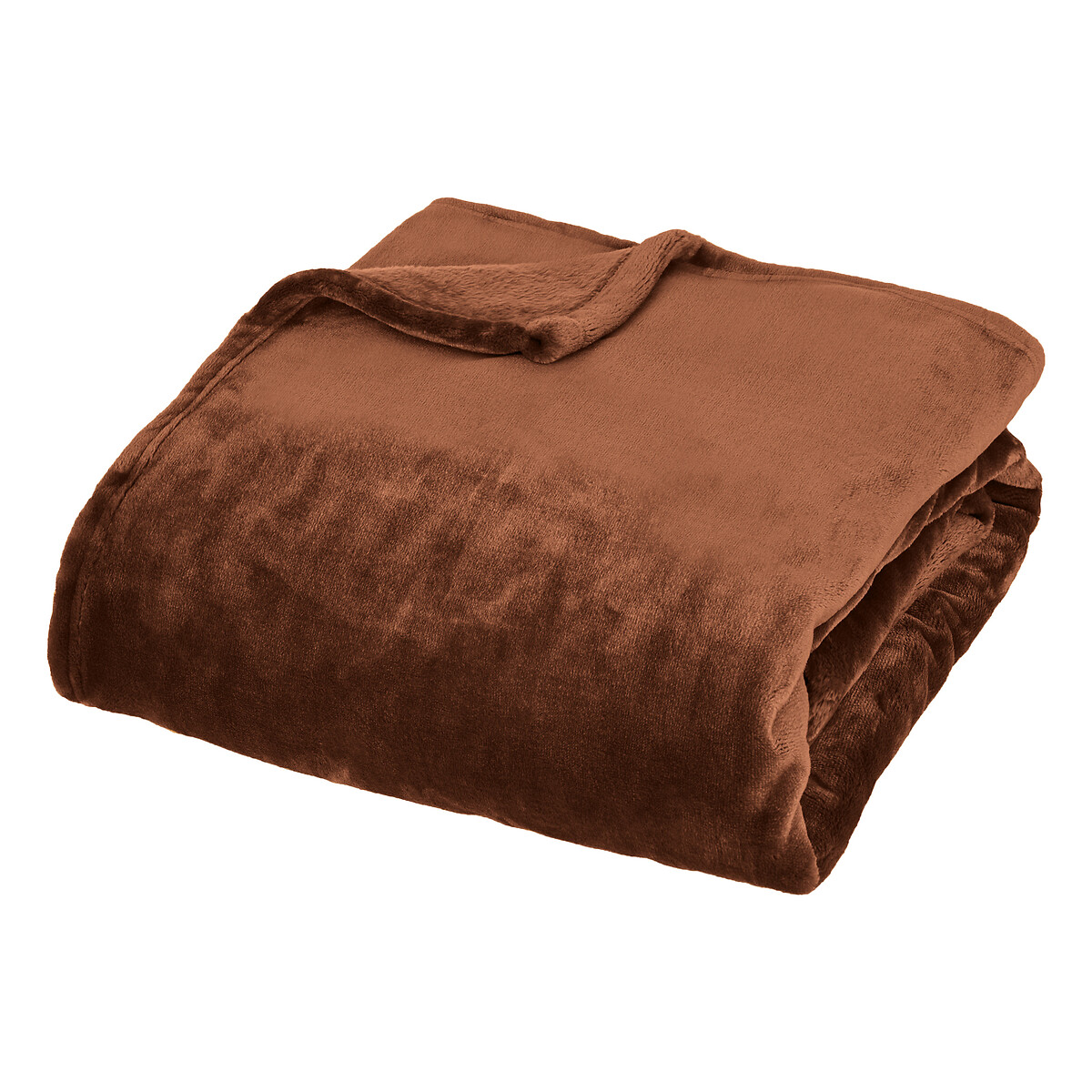 Flannel throw "Cuddly" Brown, 130x180 cm