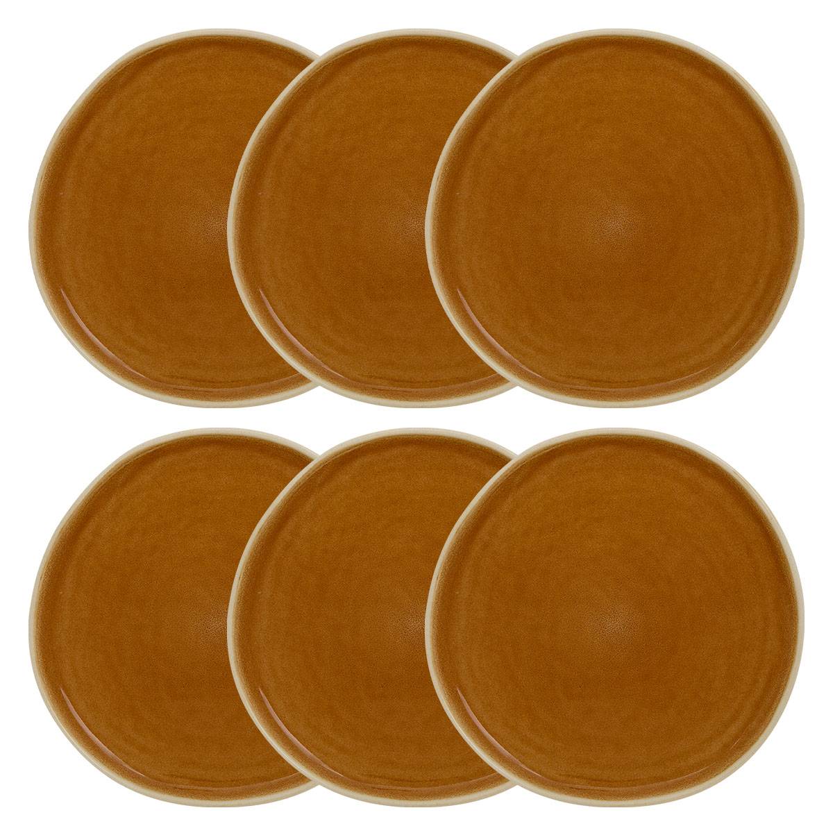 Flat plate "Wonja" Earthenware, D.27 cm, Yellow