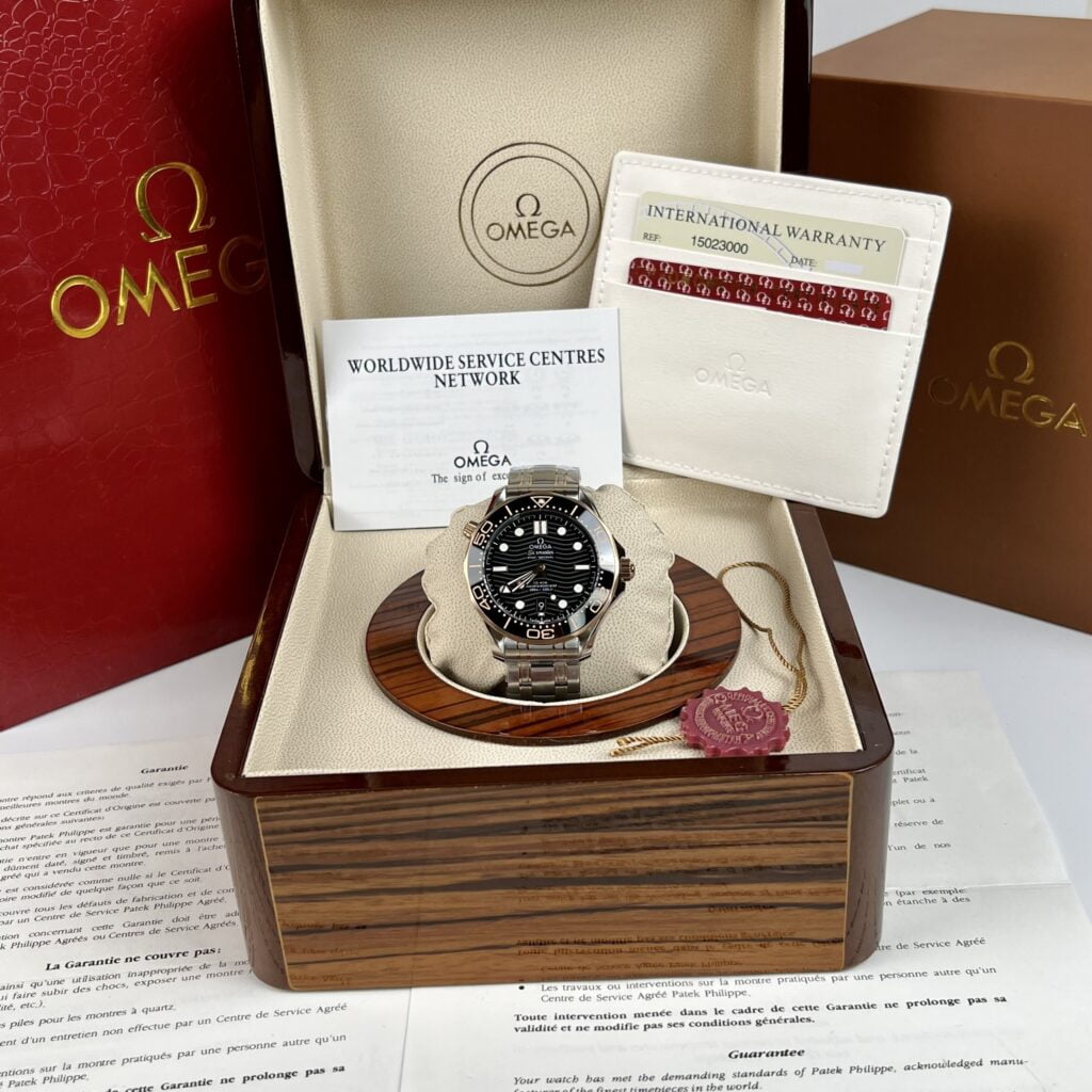 Omega Replica 1:1 Watch Seamaster Black Wave Pattern Demi Factory VS 42mm - Elite Watch Atelier