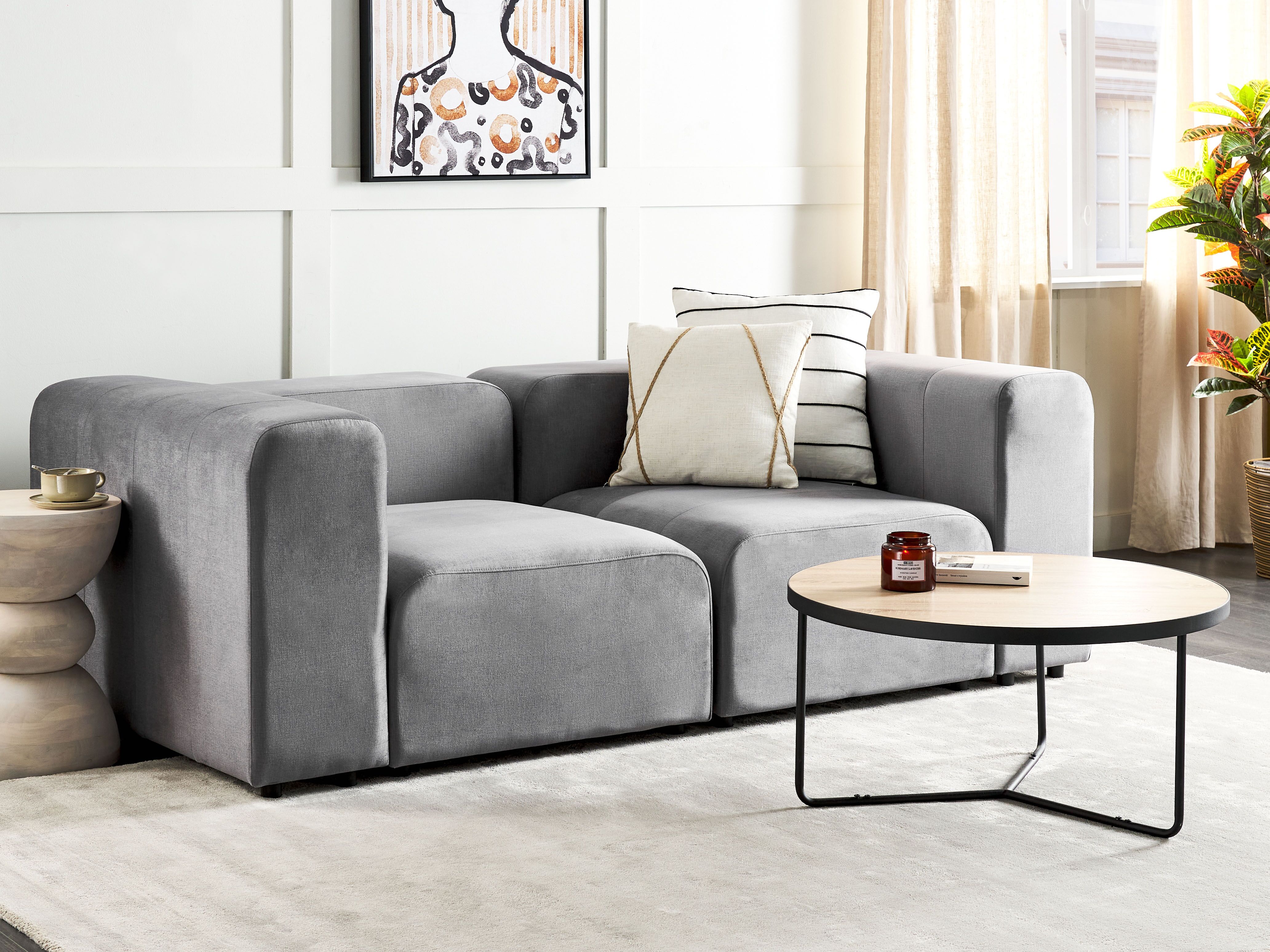 Modular Sofa 2 Seater FALSTERBO Velvet Grey