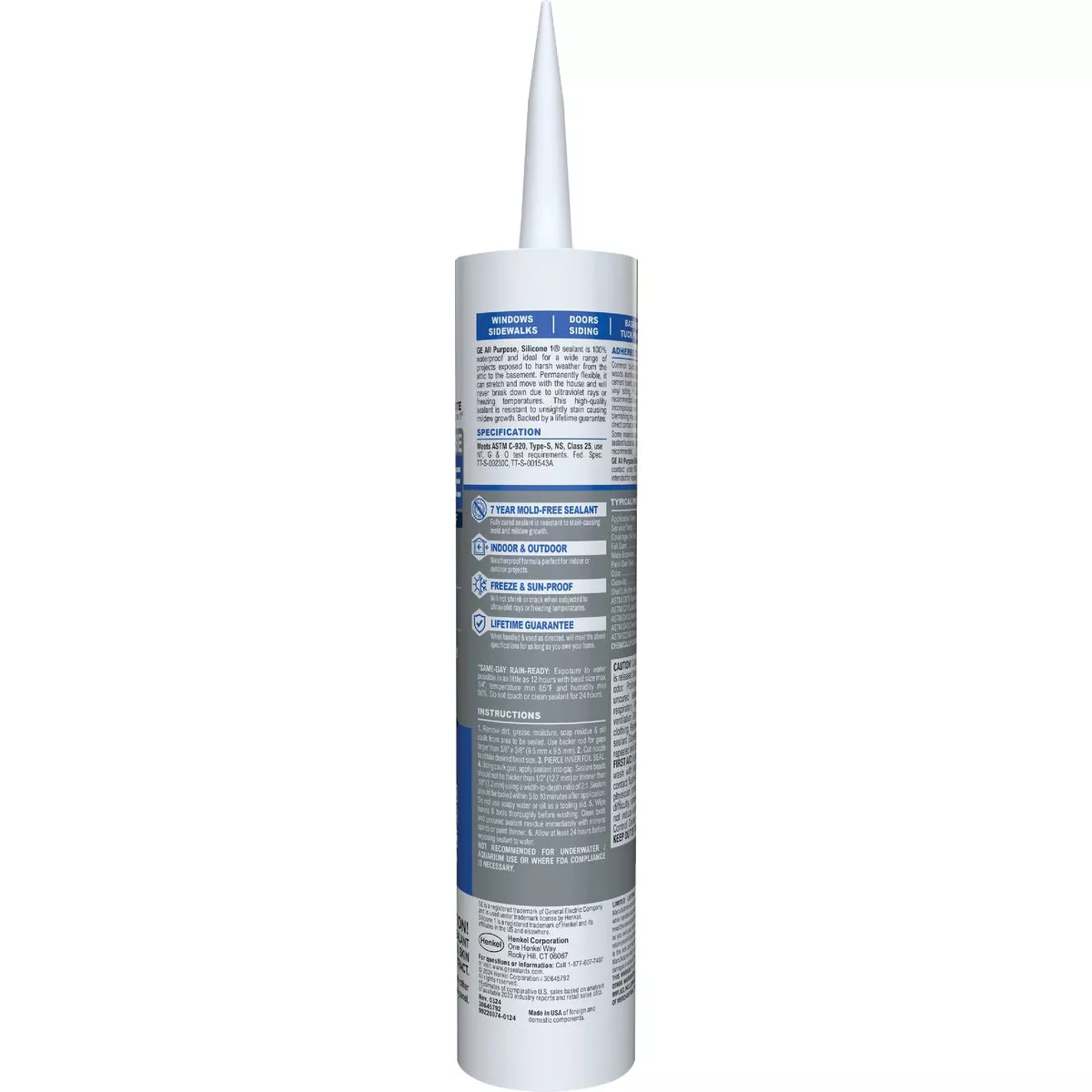 GE Window & Door All-Purpose Sealant, White, 10.1 Oz. Cartridge