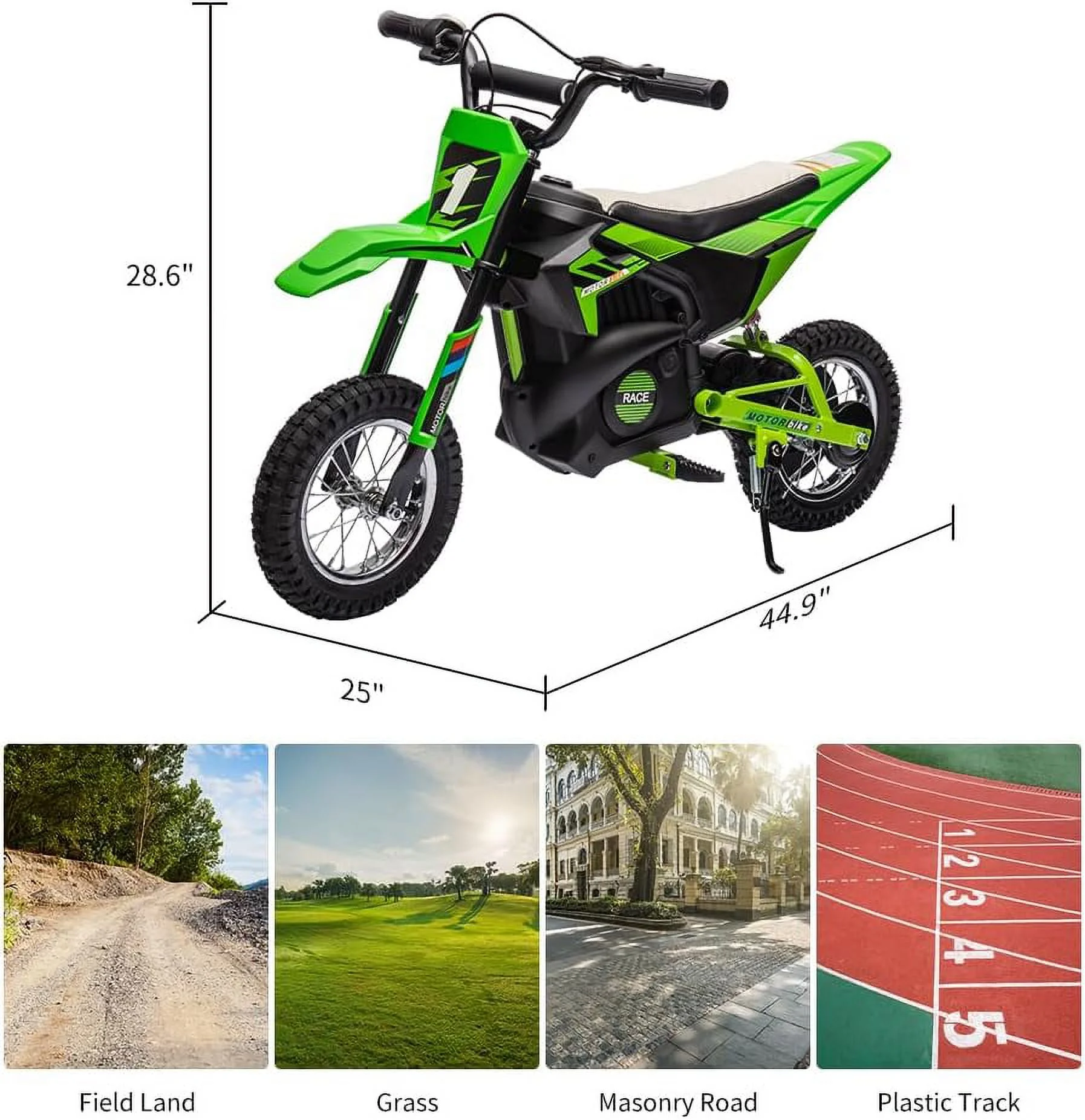 Nasitip Electric 350W Dirt Bike for Kids 8-16 year - Black - Image 11