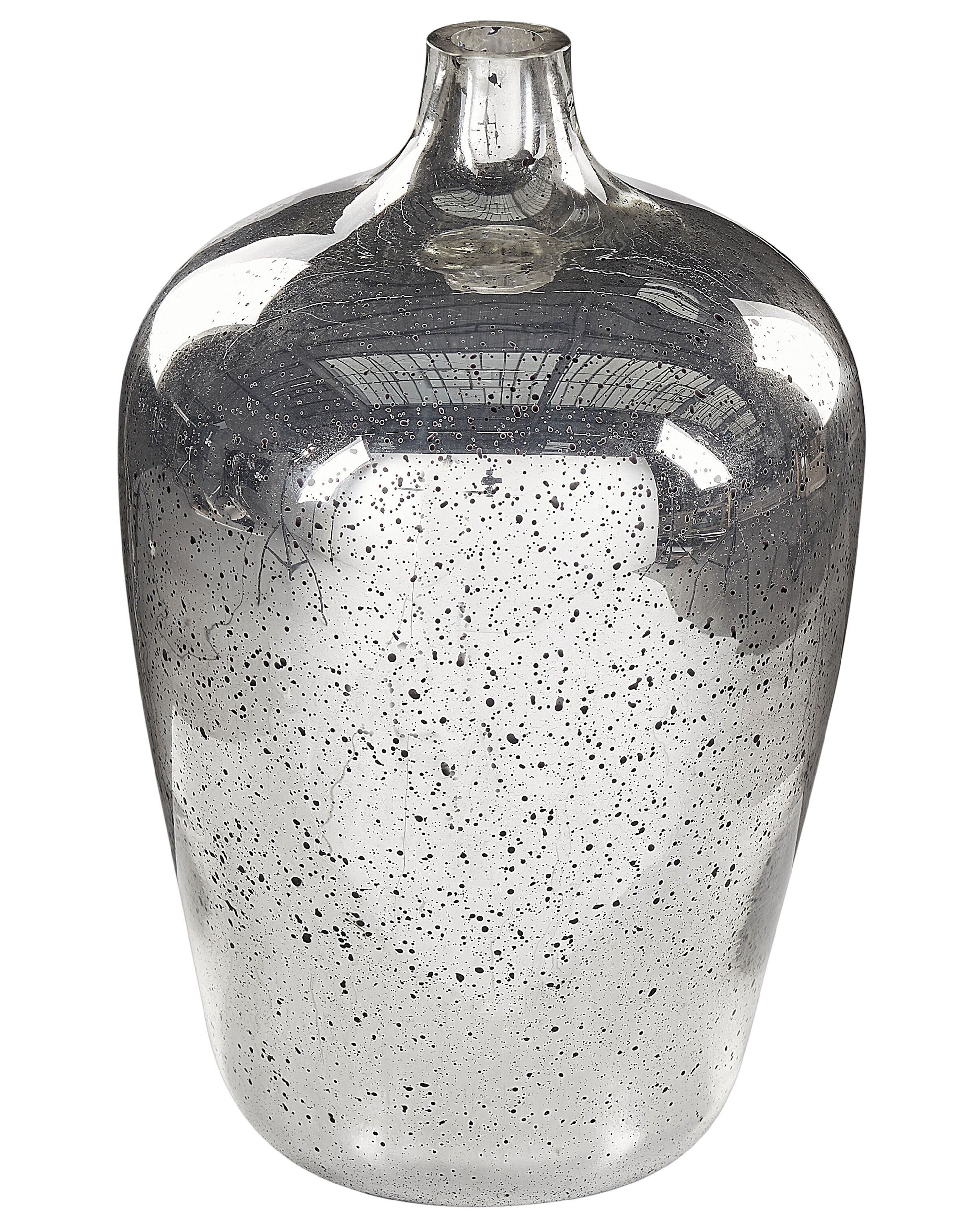 Flower Vase KACHORI Glass 40 cm Silver
