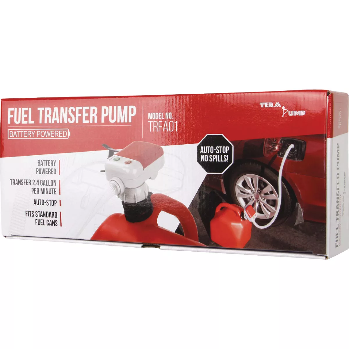 Tera Pump Battery Powered Fuel Transfer Pump with Auto-Stop Overfill Protection
