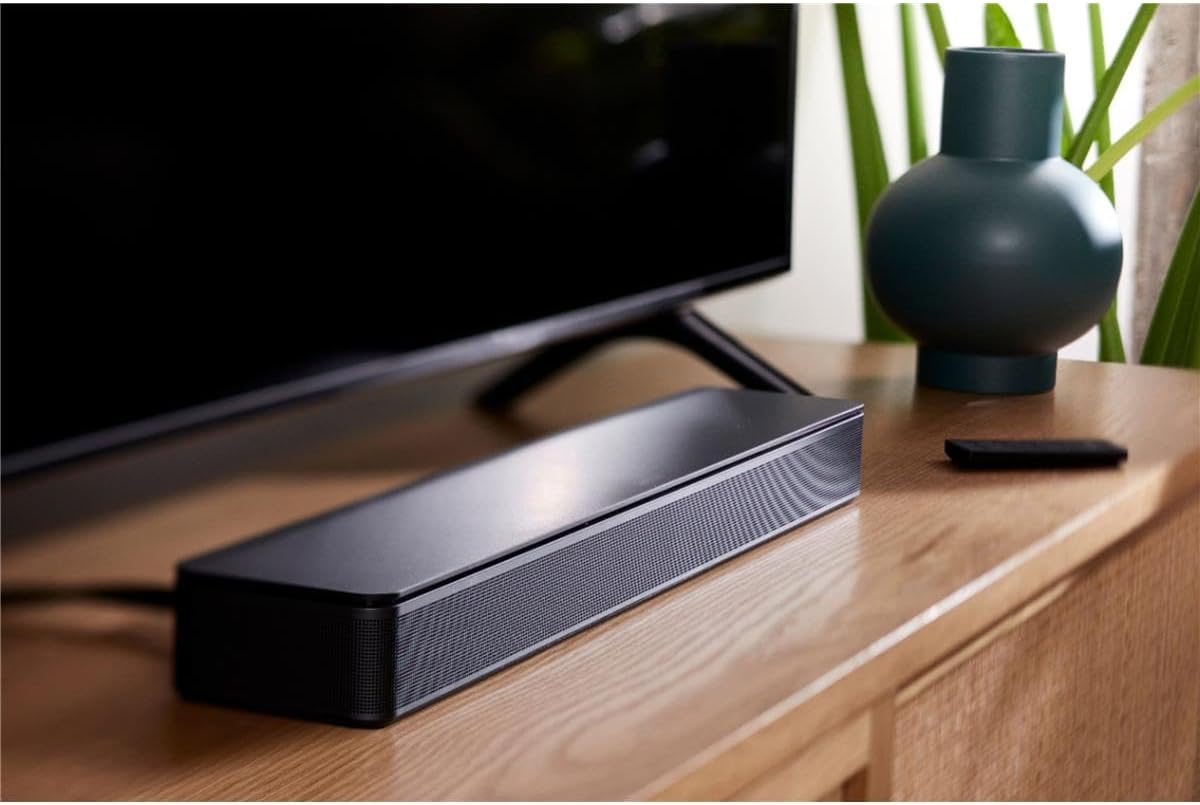 Bose TV Speaker - Soundbar for TV with Bluetooth and HDMI-ARC Connectivity, All-in-One Compact Soundbar, Includes Remote Control, Black