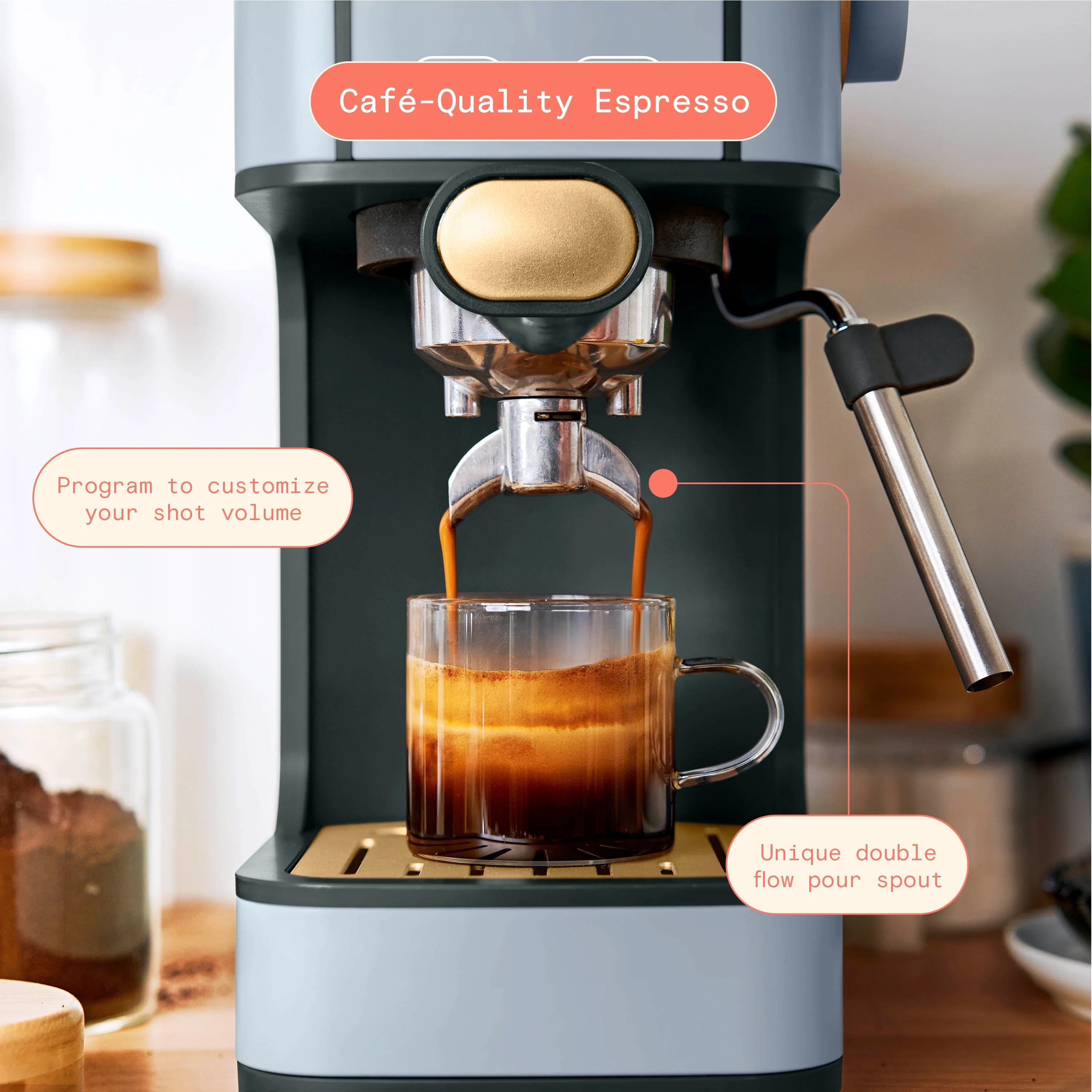 Beautiful Slim Espresso Machine with 20-Bar Pressure, Black Sesame by Drew Barrymore - Image 85
