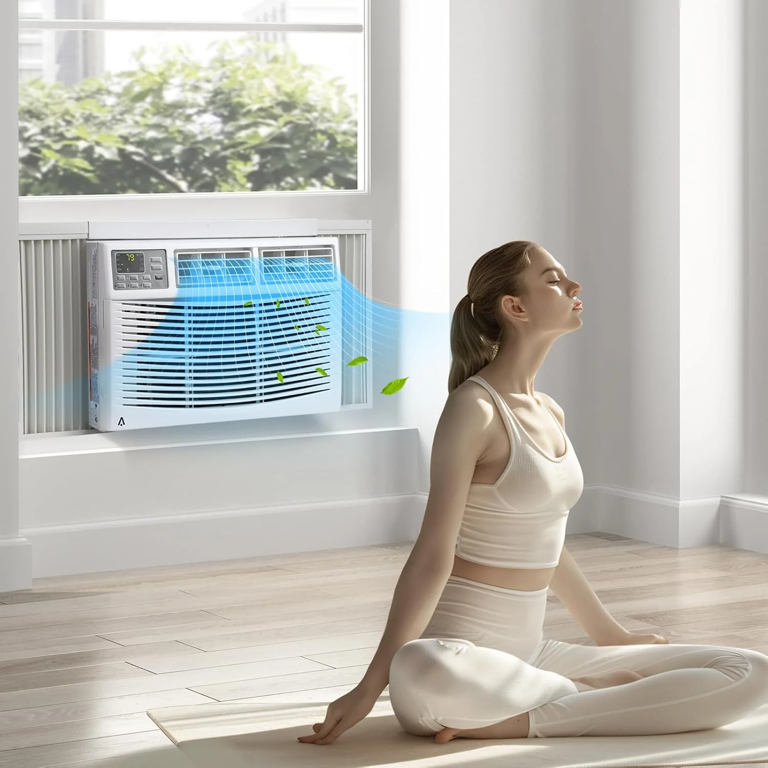 Air Conditioner, 8000 BTU Turbo Fast Cooling AC Unit Remote/App Control, Flexible Window Opening(T Design Install Kit), 24H Timer, Washable Filter,White - Image 26