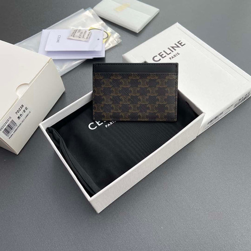 CELINE TRIOMPHE logo printed card holder