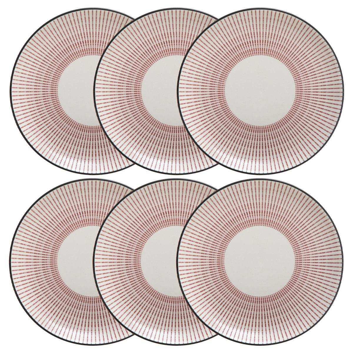 Set of 6 dessert plates "Lunis" D.18.7 cm