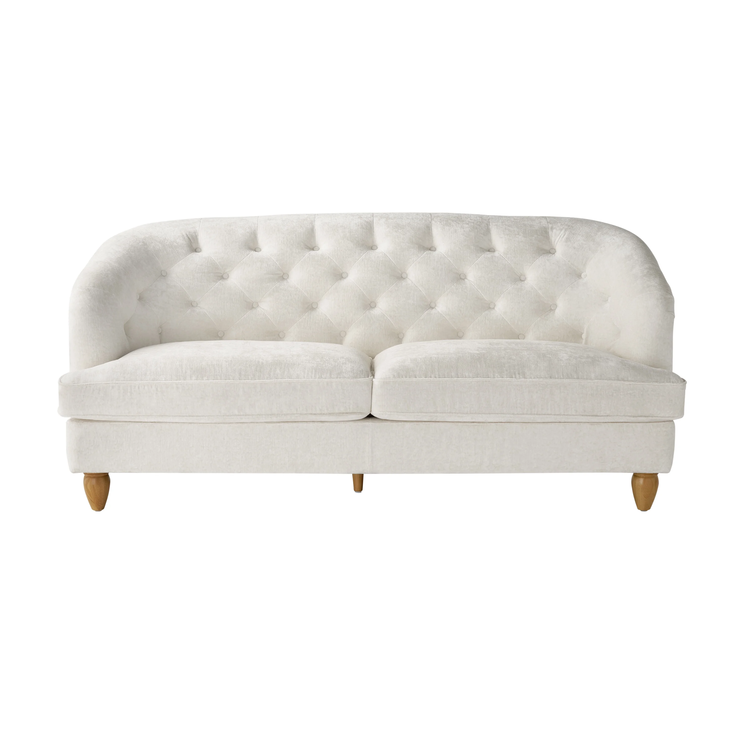 The Pioneer Woman Laurel Tufted Sofa, Cream Velvet, 79.53 in - Image 4