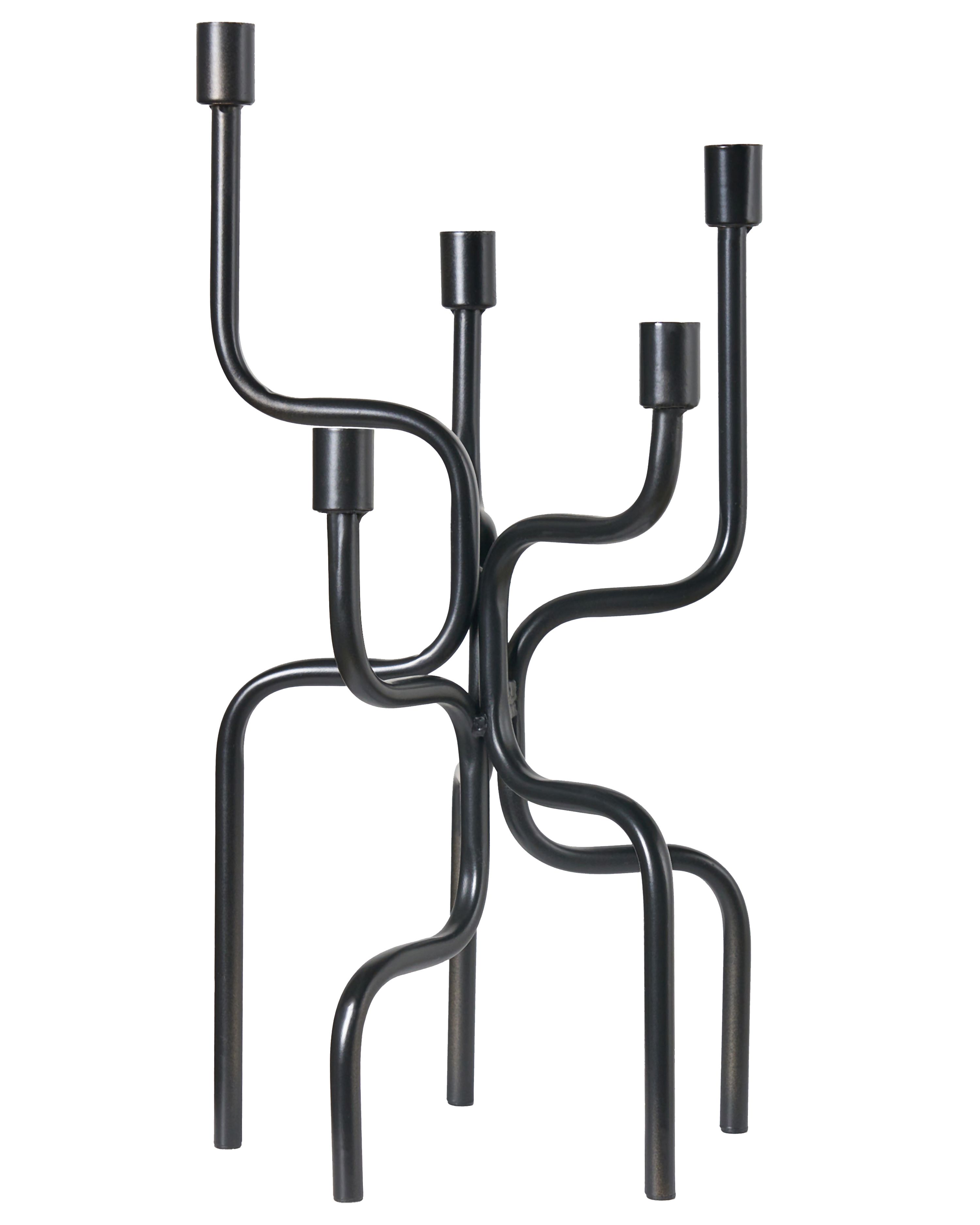 Candle Holder PORRTELA Metal 50 cm Black