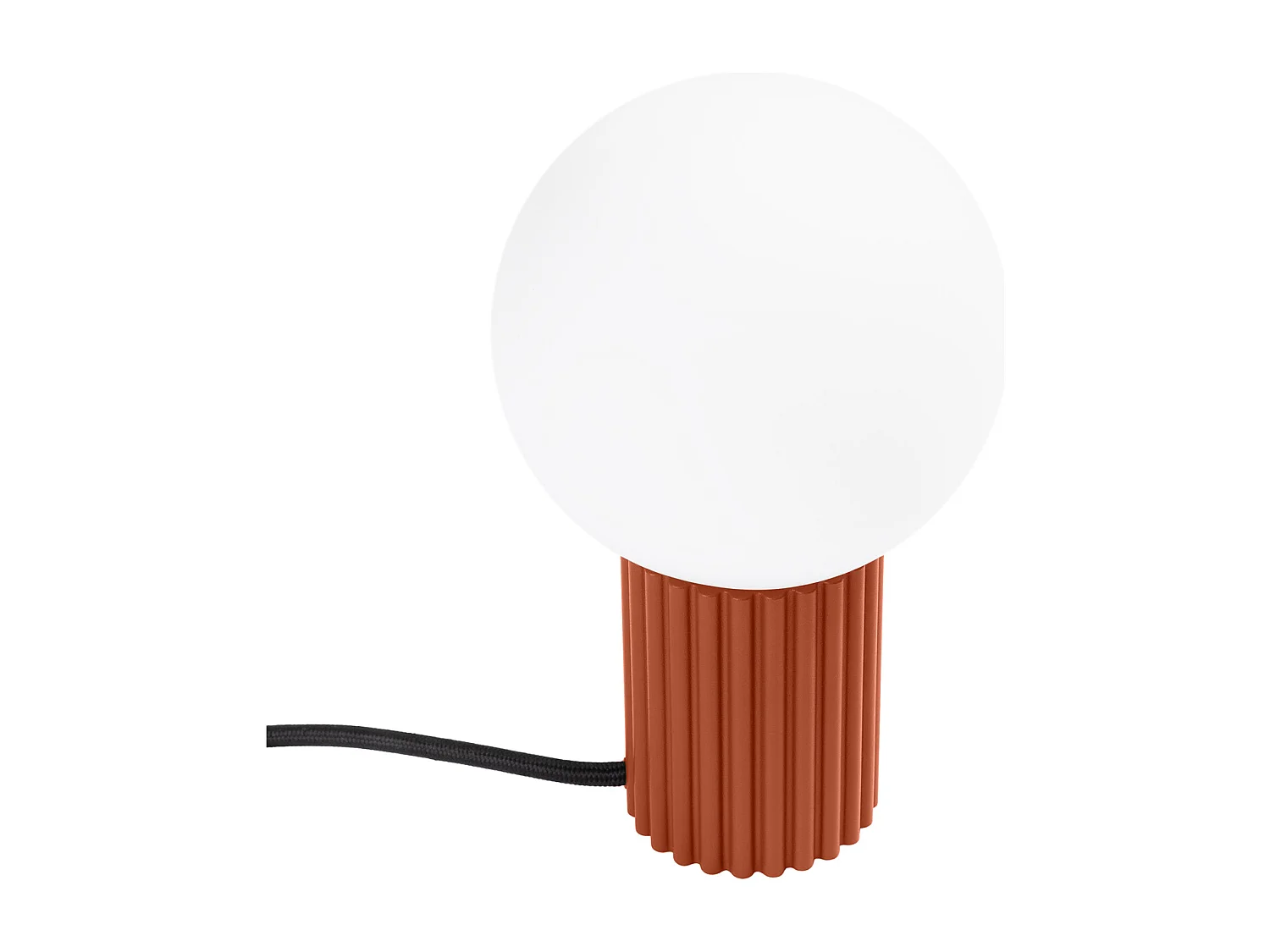 Lampe De Bureau Halo Moderne En Aluminium/Verre - 1 Sources Lumineuses - L.12 X H.19 Cm - Ocre Rouge